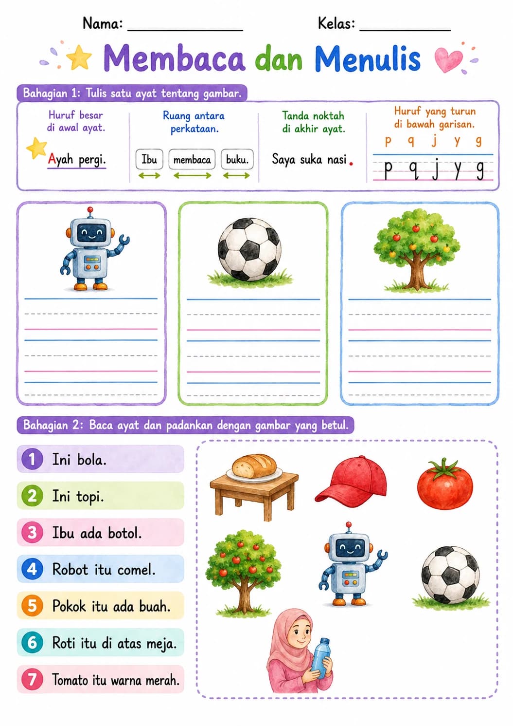 Malay Letter O Phonics Worksheets Pack page 10 printable worksheet preview