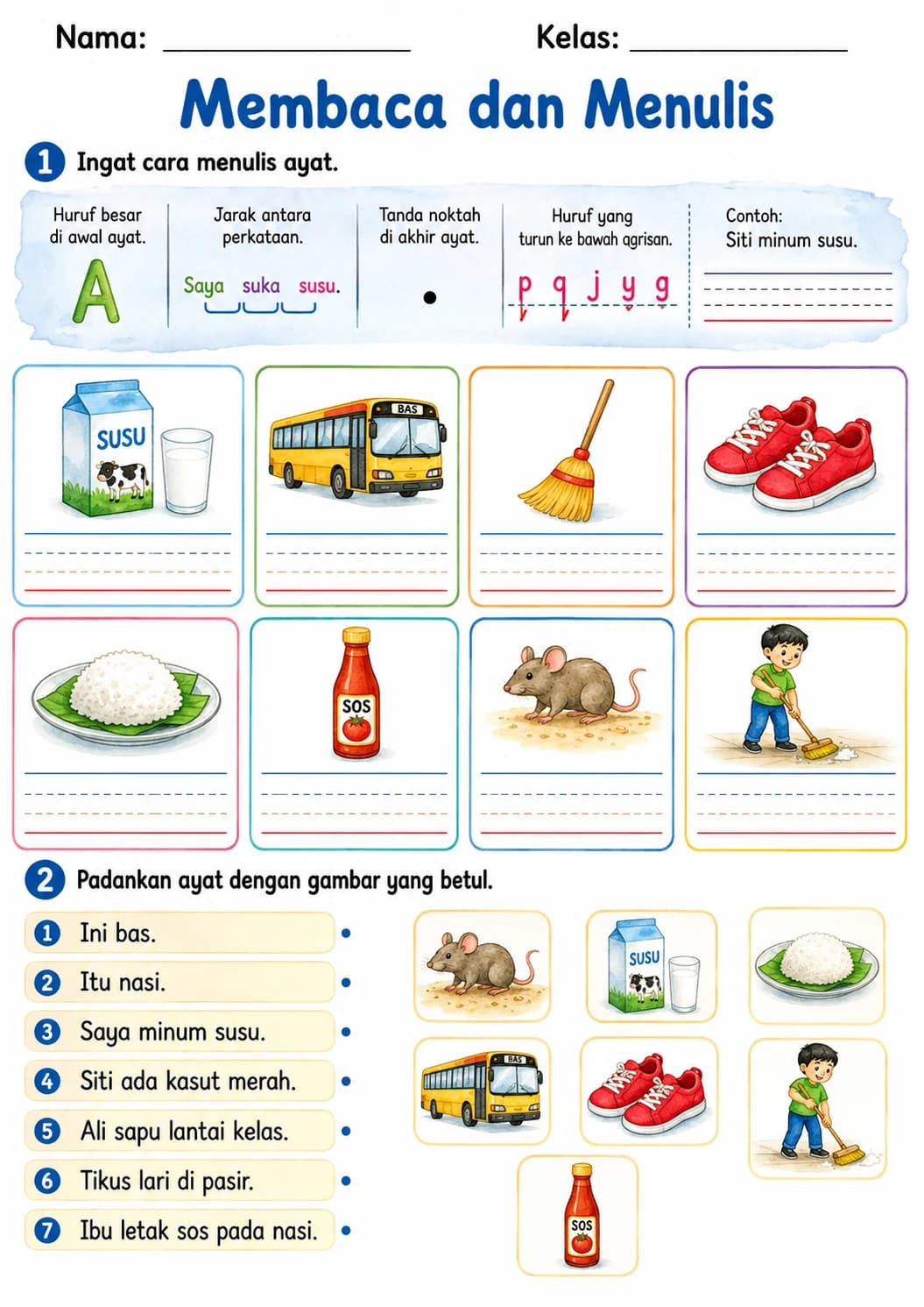 Malay Letter S Phonics Worksheets Pack page 8 printable worksheet preview
