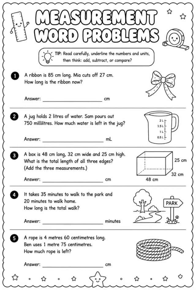 Measurement word problems