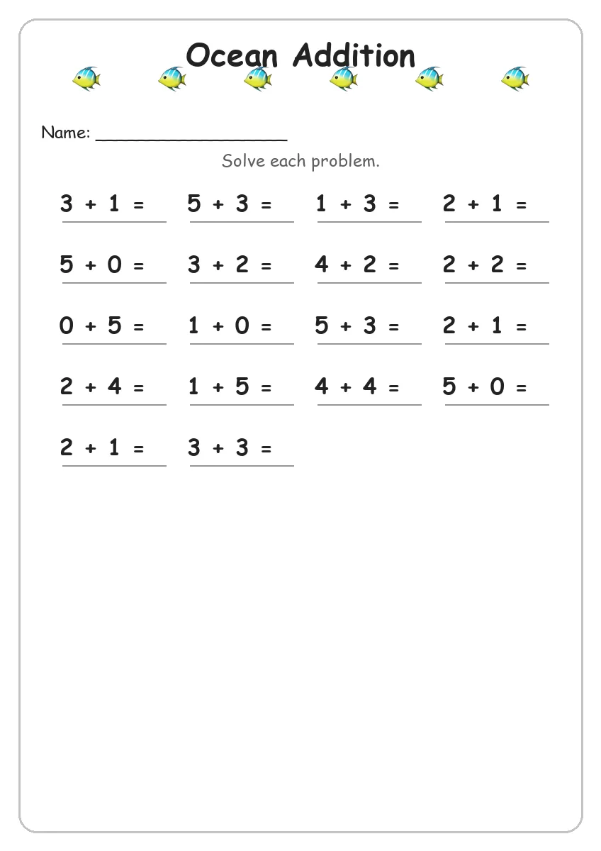 Ocean Addition (Kindergarten)