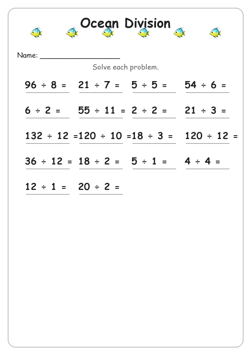 Ocean Division (Grade 4)