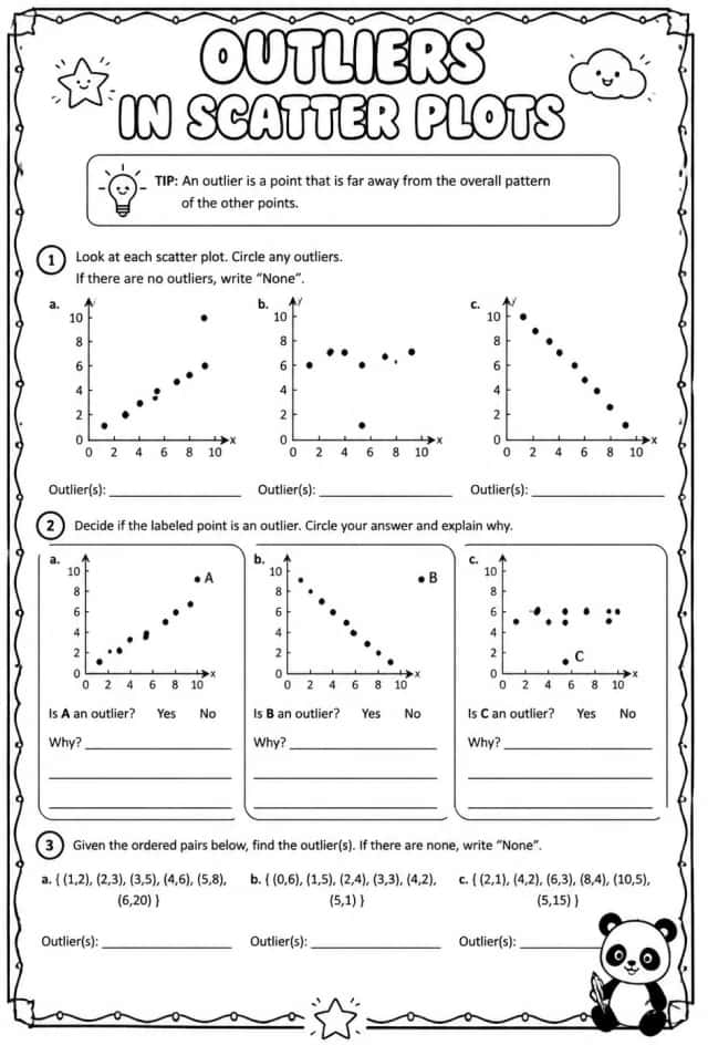 Outliers in scatter plots