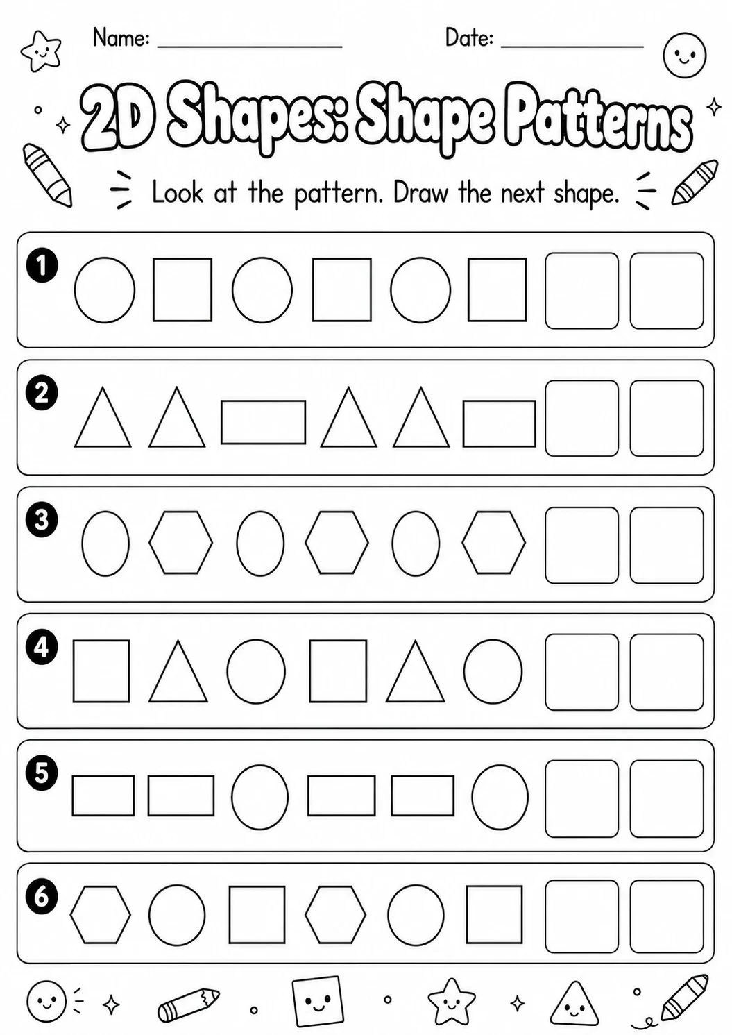 2D Shapes Around Us Geometry Worksheet Pack page 7 printable worksheet preview
