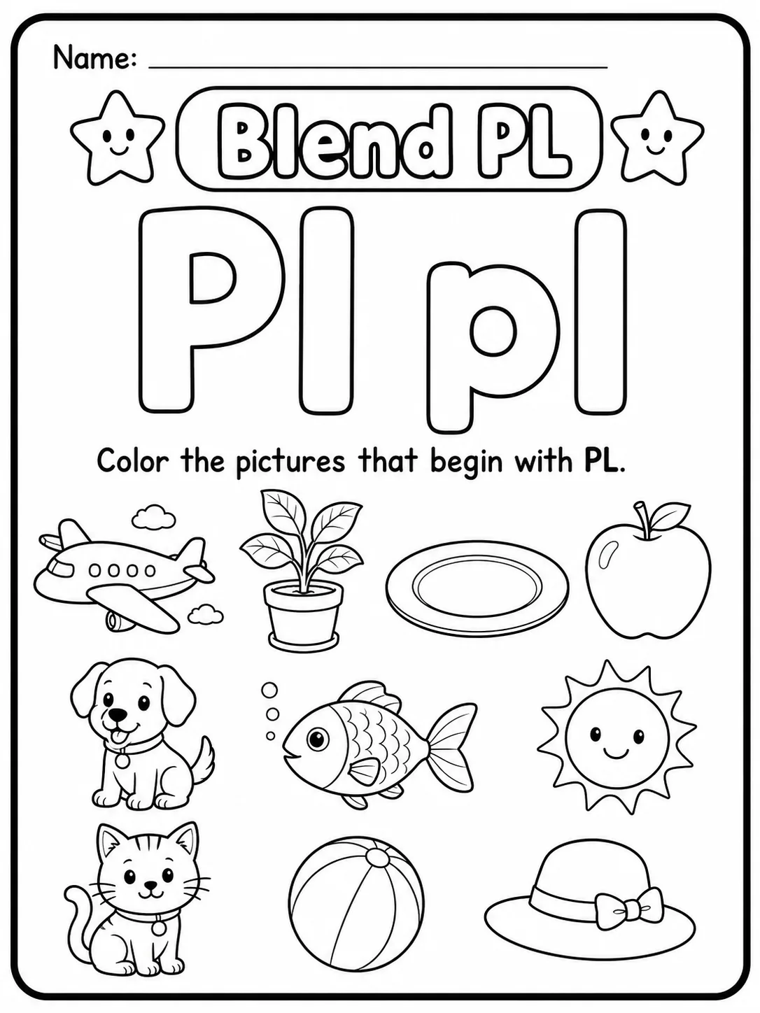 Blend BL Worksheet Pack page 5 printable worksheet preview