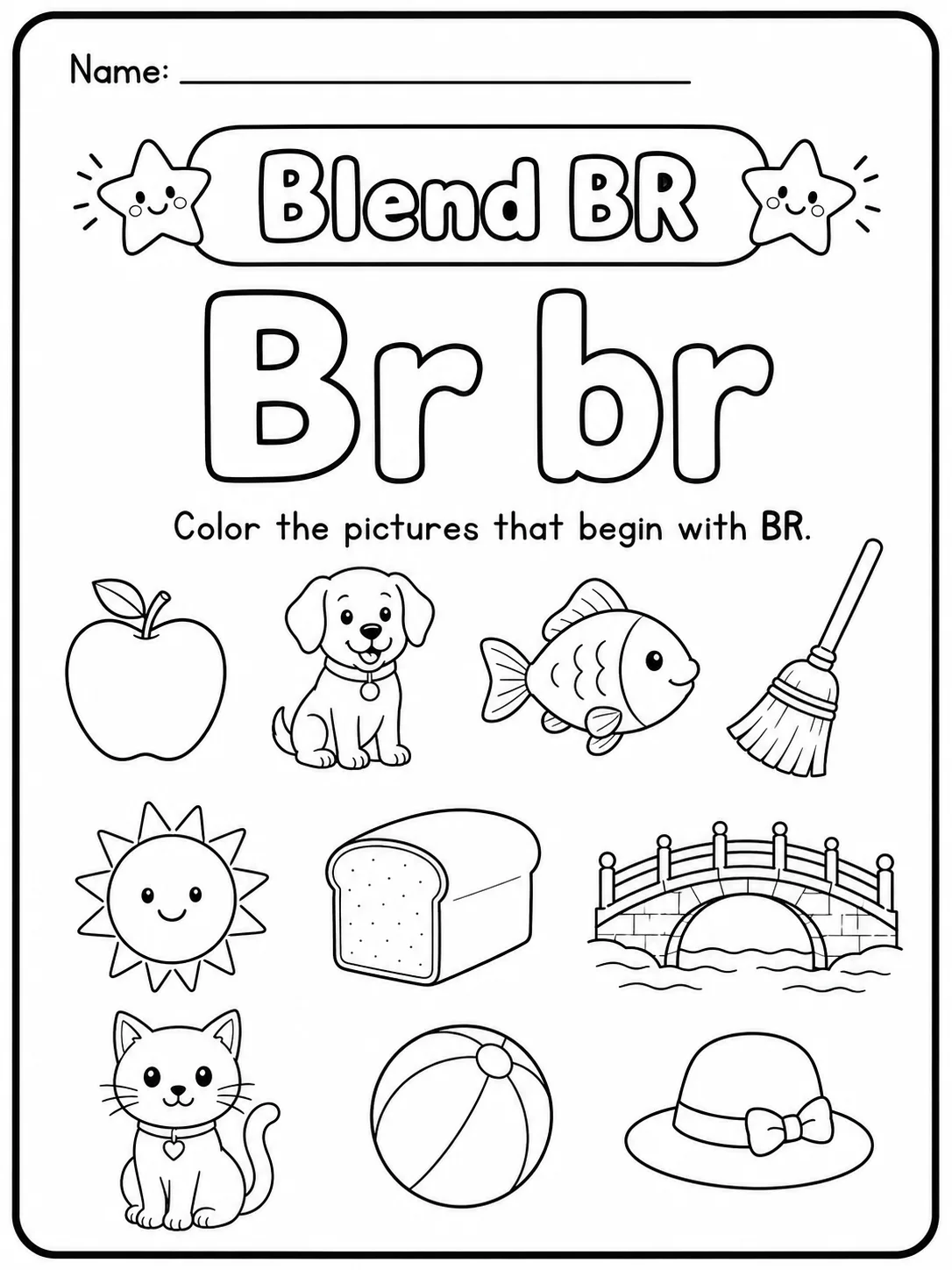 Blend BL Worksheet Pack page 7 printable worksheet preview