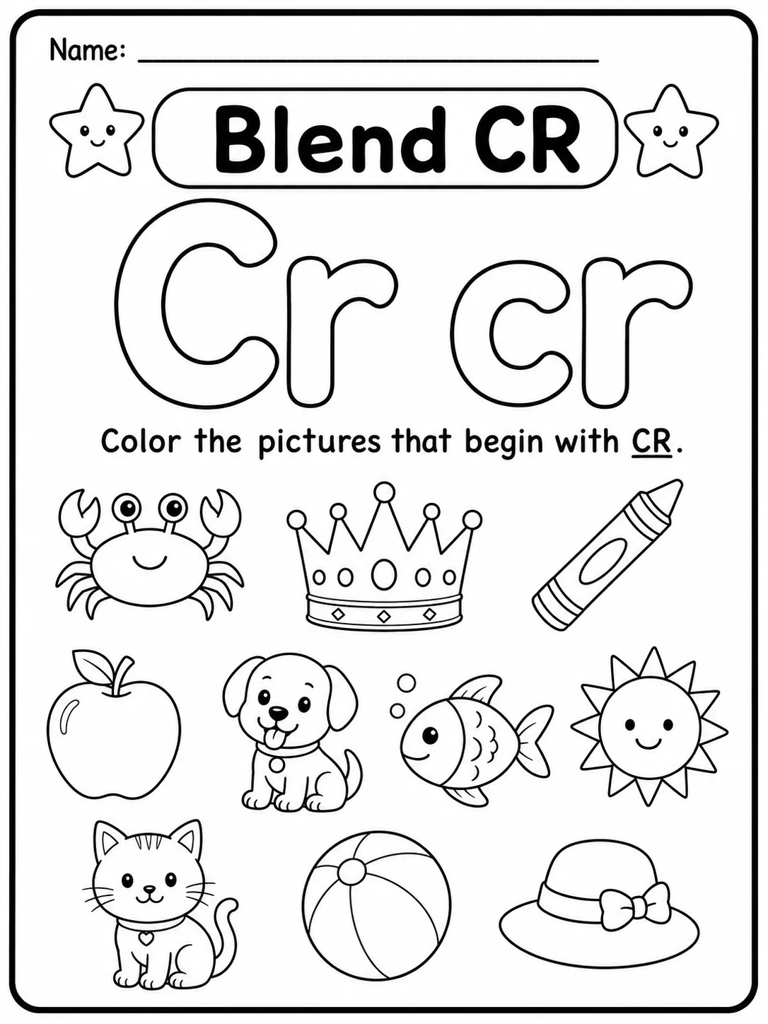 Blend BL Worksheet Pack page 8 printable worksheet preview