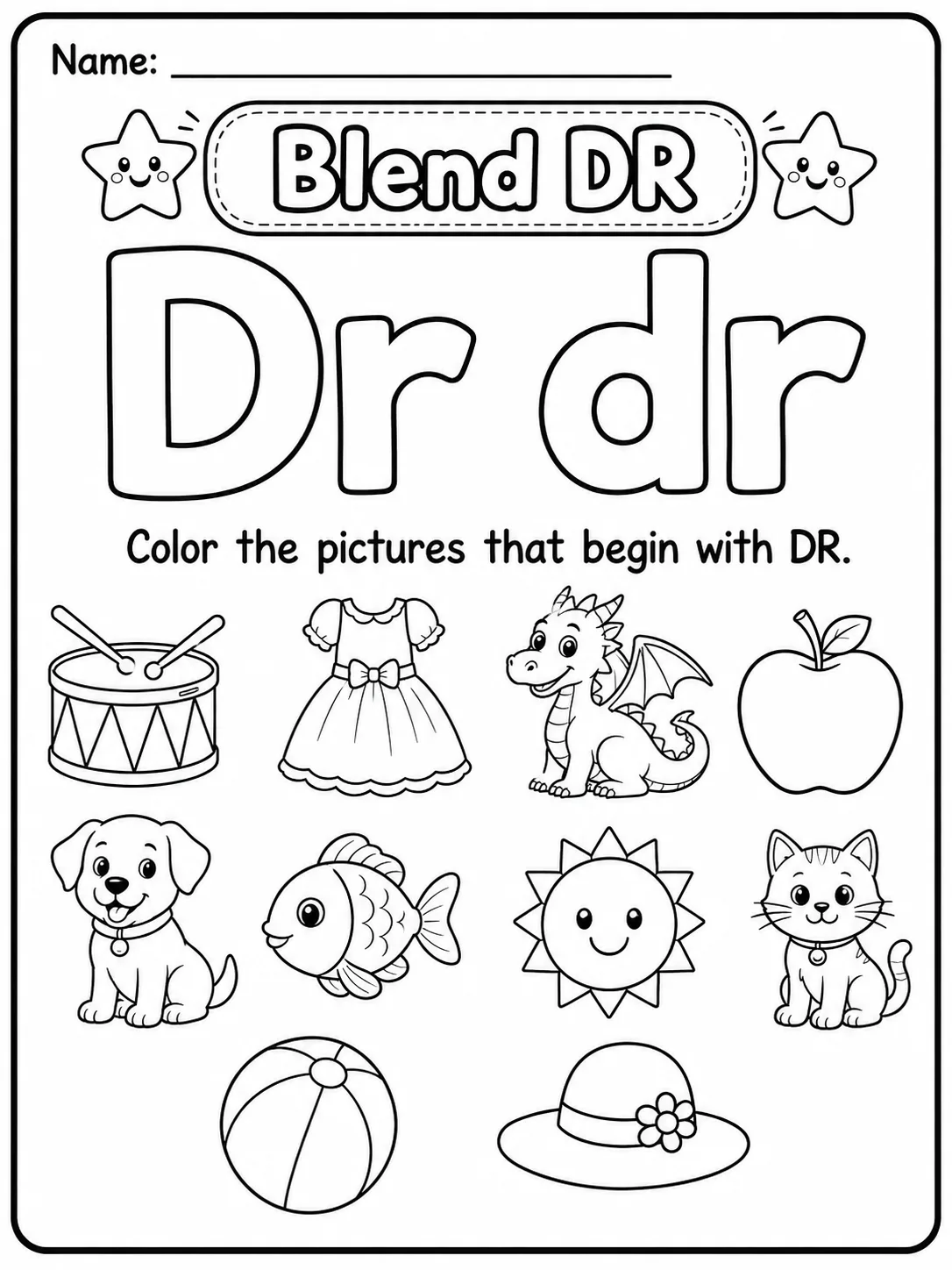 Blend BL Worksheet Pack page 9 printable worksheet preview