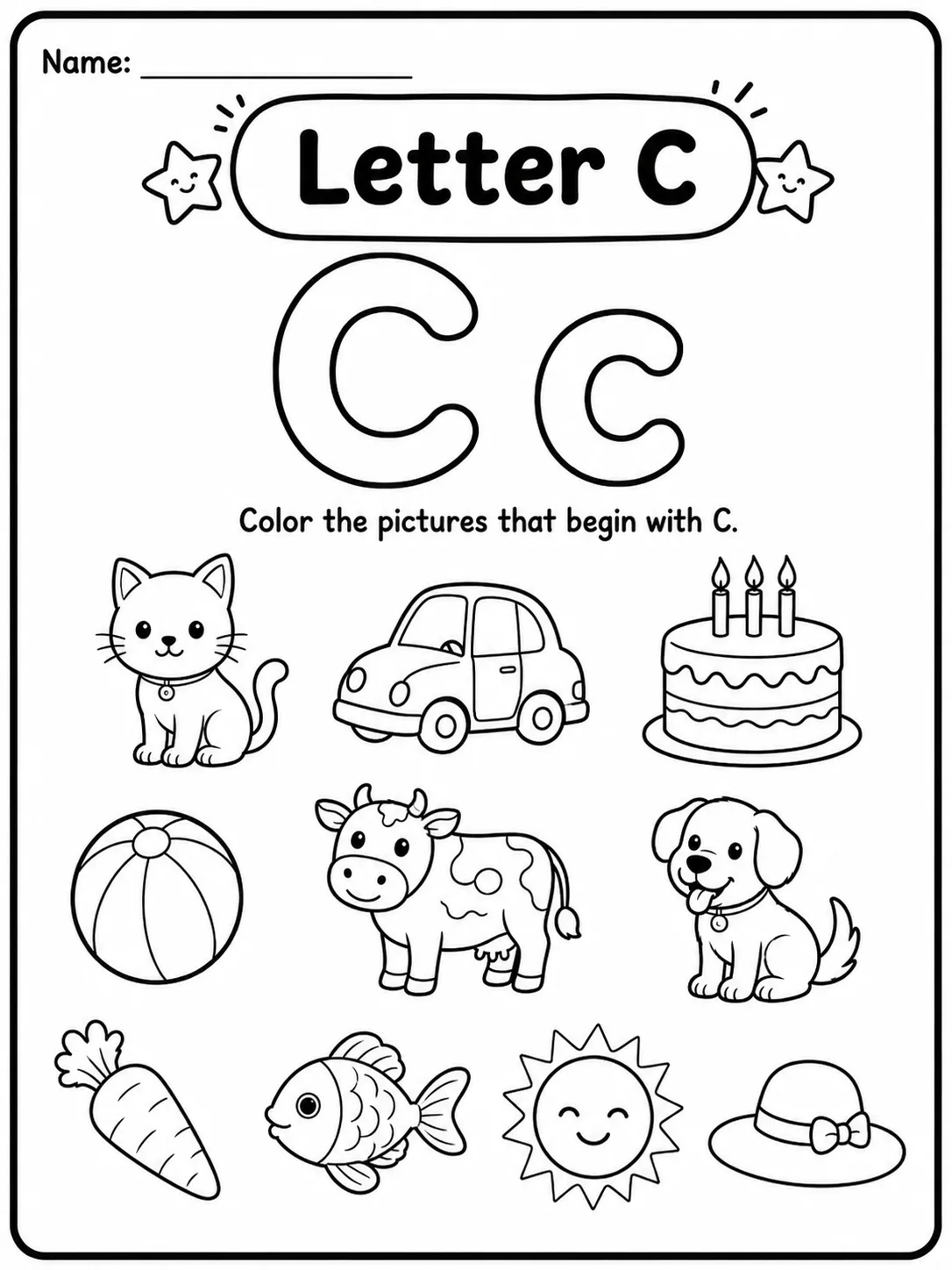 Letter A Worksheet Pack page 3 printable worksheet preview
