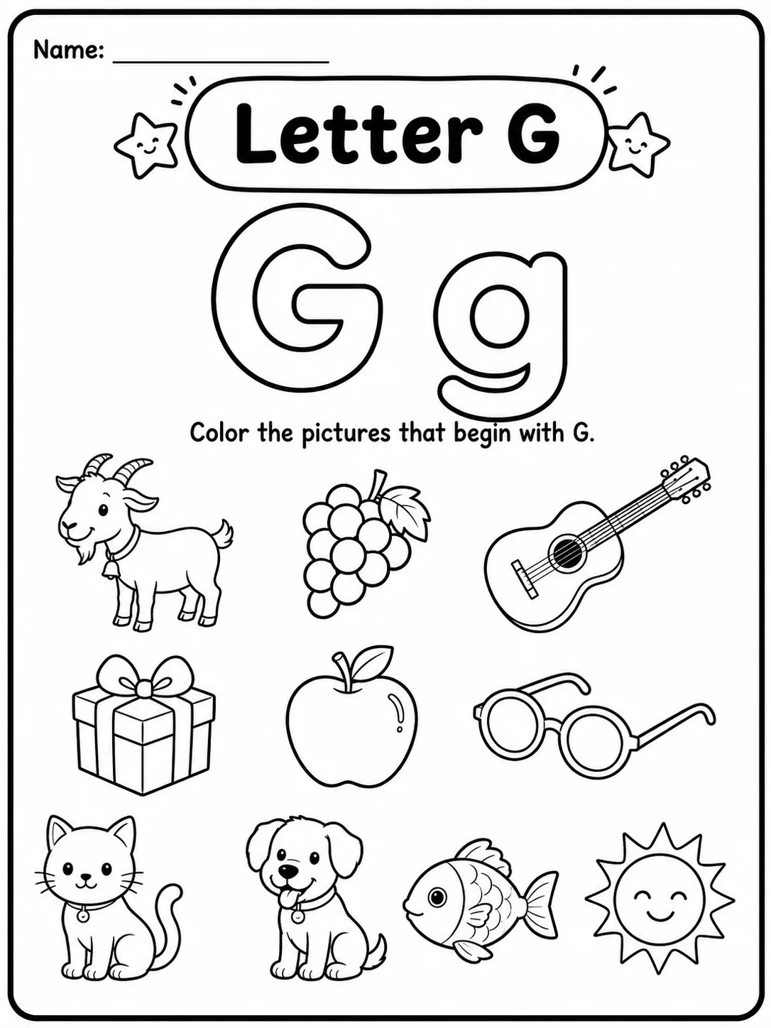 Letter A Worksheet Pack page 7 printable worksheet preview