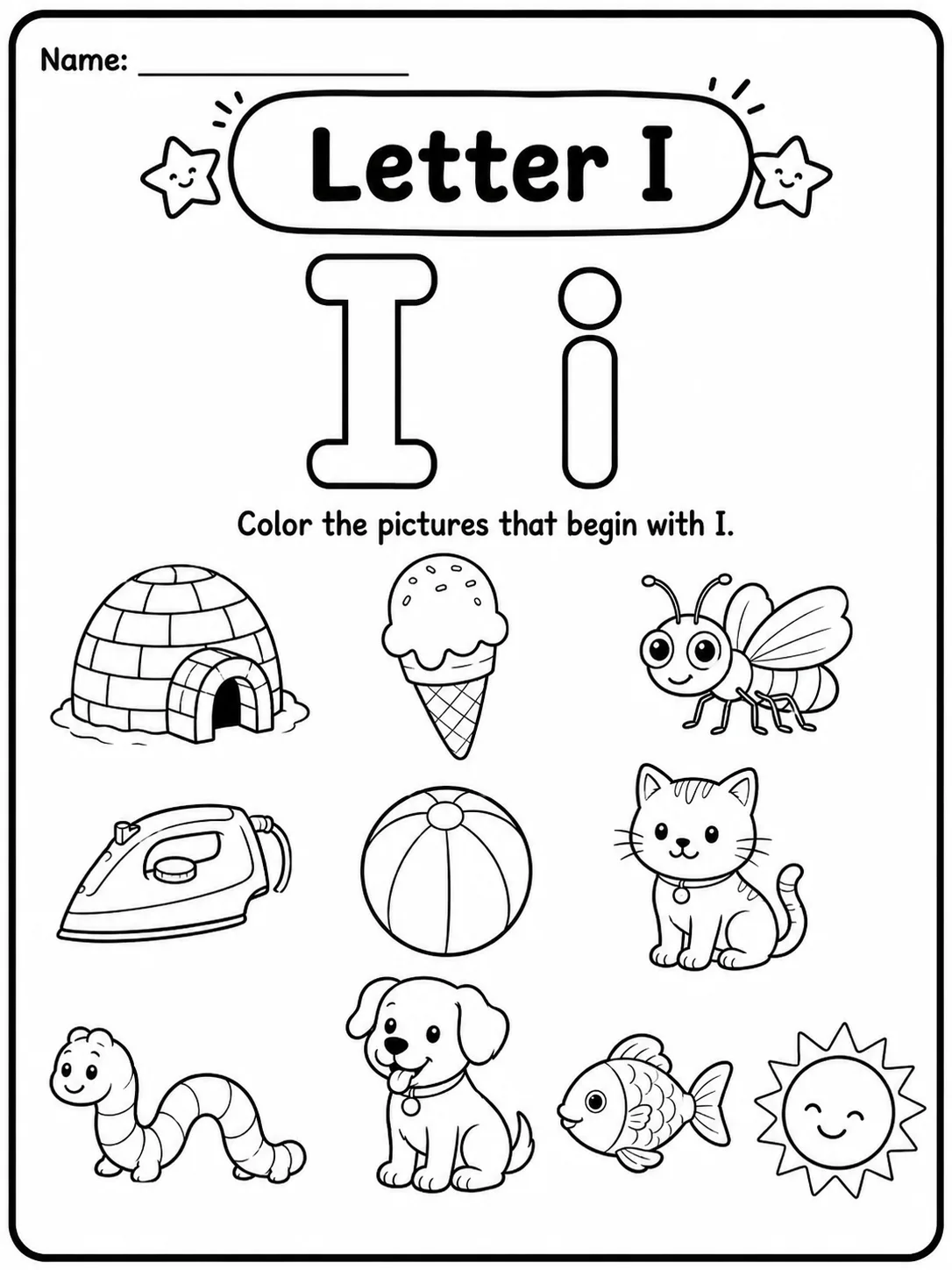 Letter A Worksheet Pack page 9 printable worksheet preview