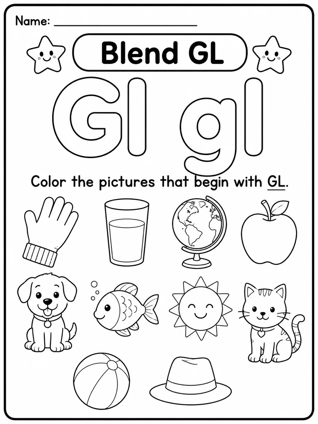 Blend BL Worksheet Pack page 4 printable worksheet preview