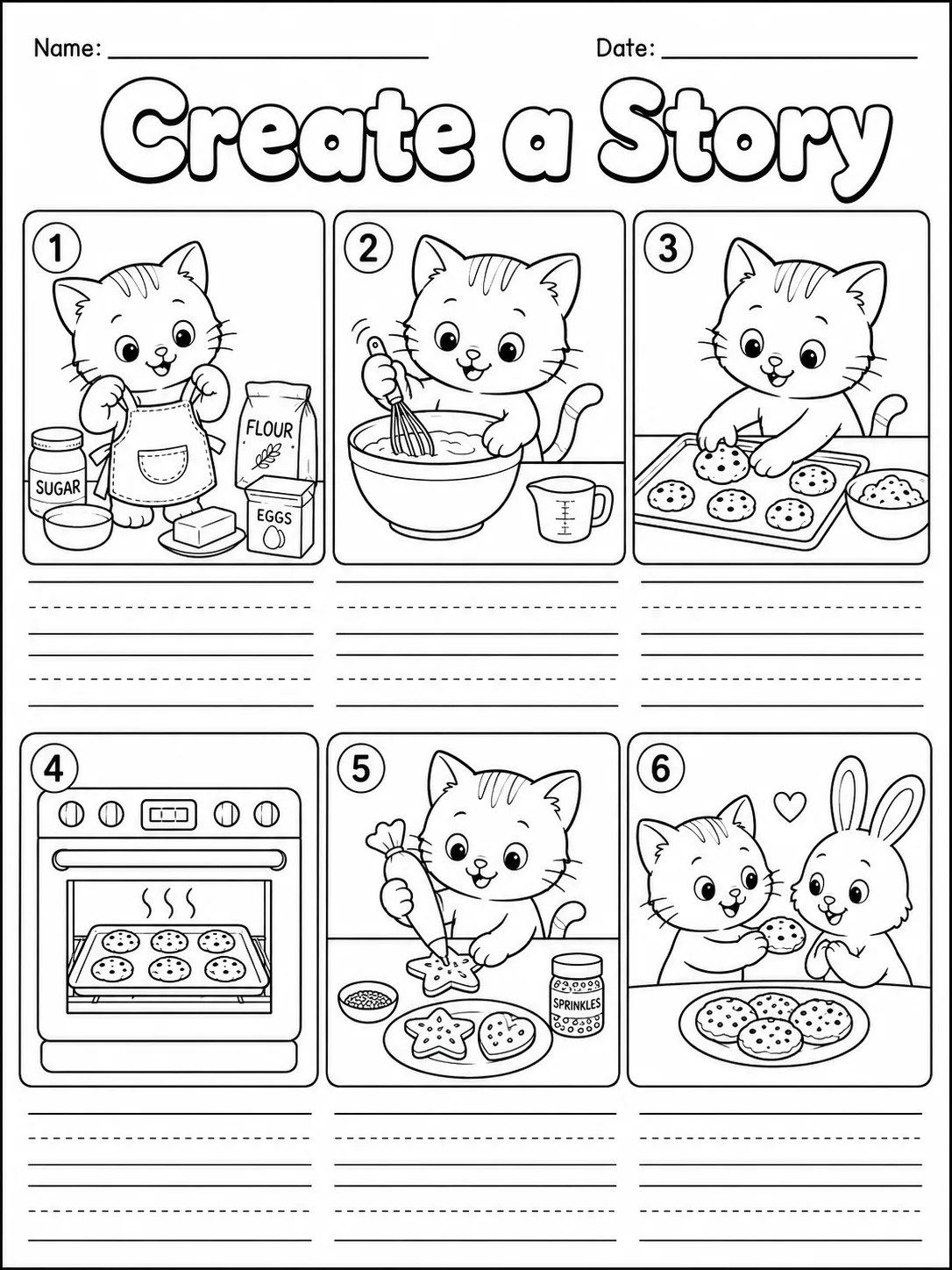Create a Story Worksheet Pack page 2 printable worksheet preview
