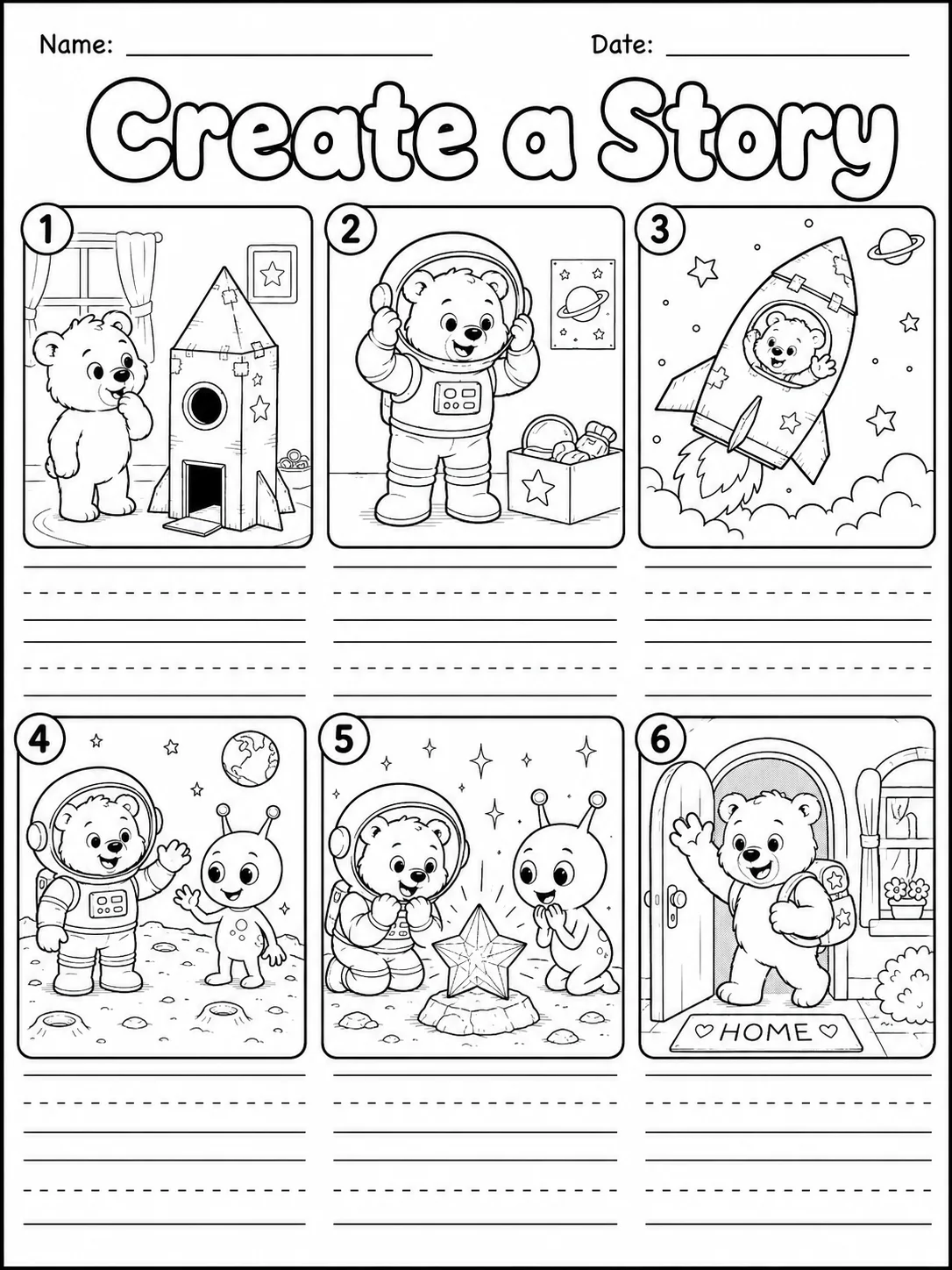 Create a Story Worksheet Pack page 4 printable worksheet preview