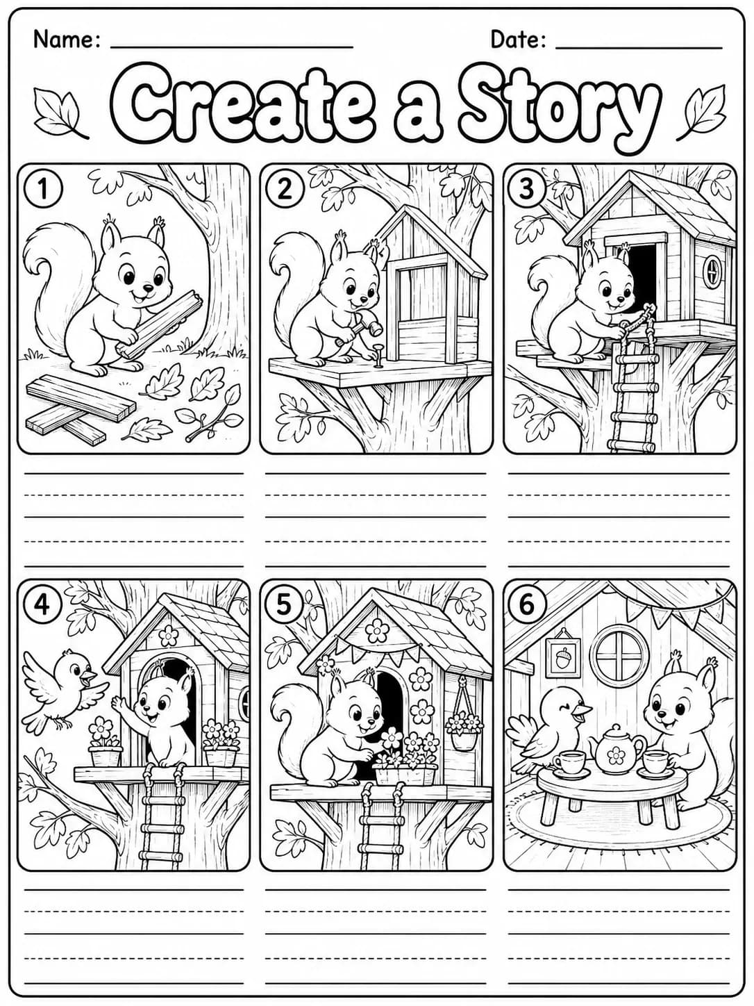 Create a Story Worksheet Pack page 6 printable worksheet preview