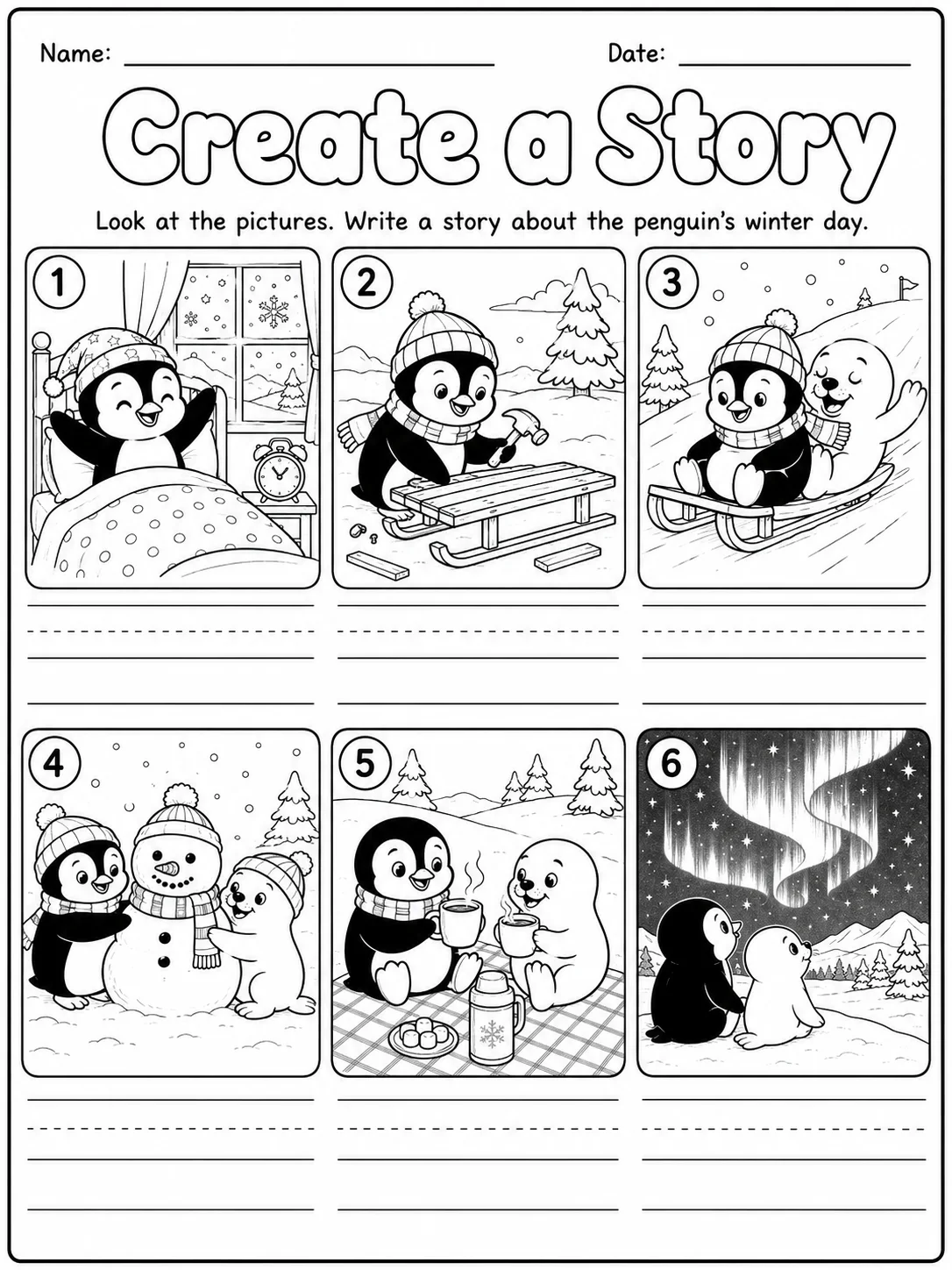 Create a Story Worksheet Pack page 7 printable worksheet preview