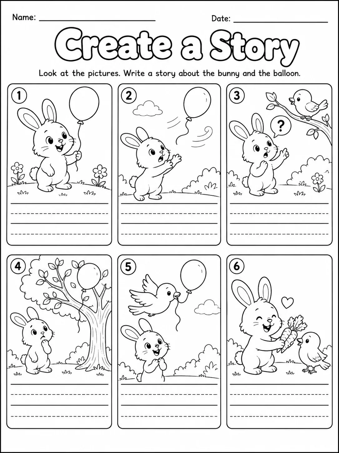 Create a Story Worksheet Pack page 8 printable worksheet preview