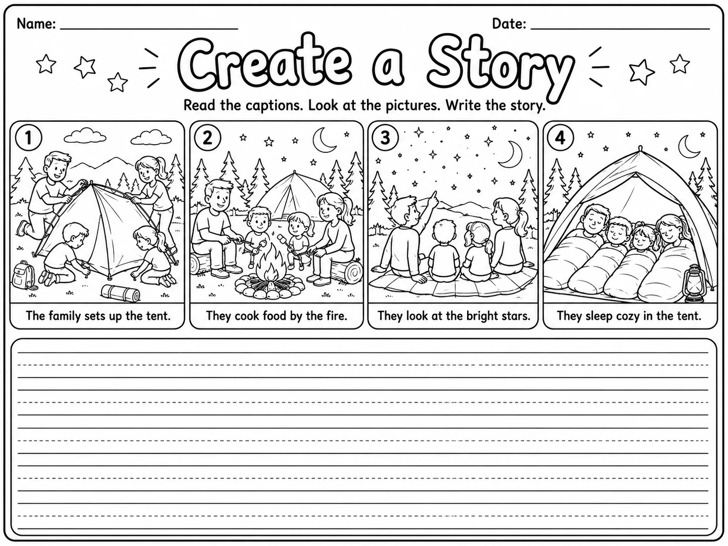 Create a Story Worksheet Pack page 8 printable worksheet preview