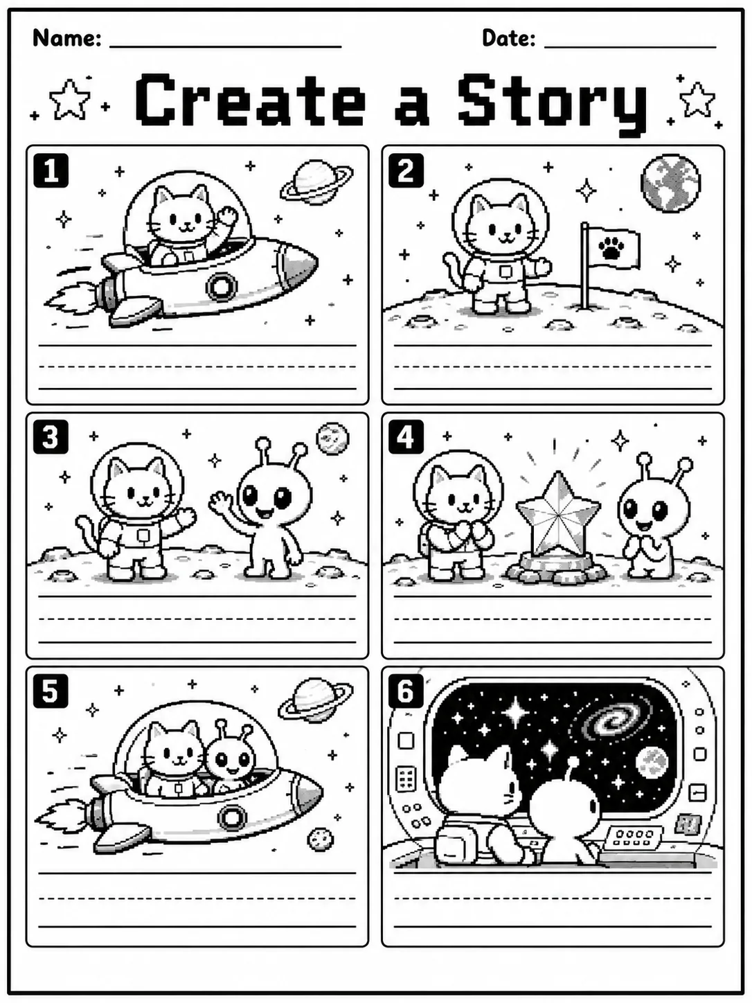 Create a Story Worksheet Pack page 10 printable worksheet preview