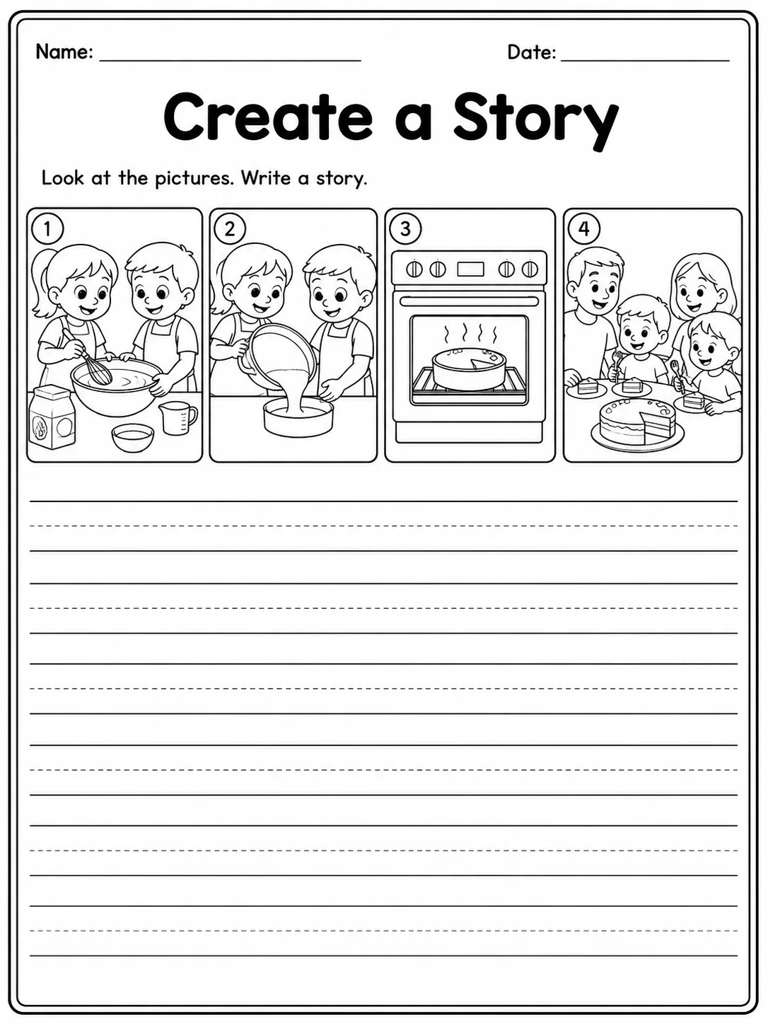 Create a Story Worksheet Pack - Set 2 page 2 printable worksheet preview