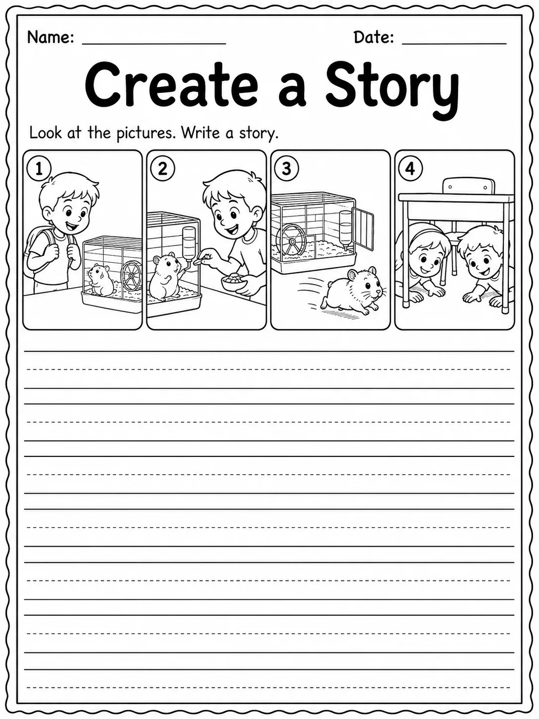 Create a Story Worksheet Pack - Set 2 page 5 printable worksheet preview