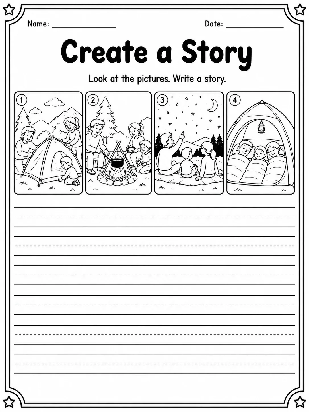 Create a Story Worksheet Pack - Set 2 page 6 printable worksheet preview