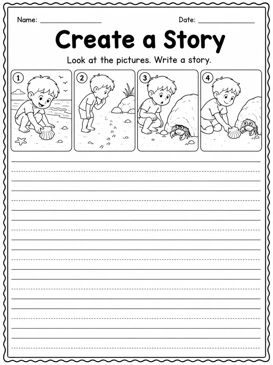Create a Story Worksheet Pack - Set 2 page 7 printable worksheet preview