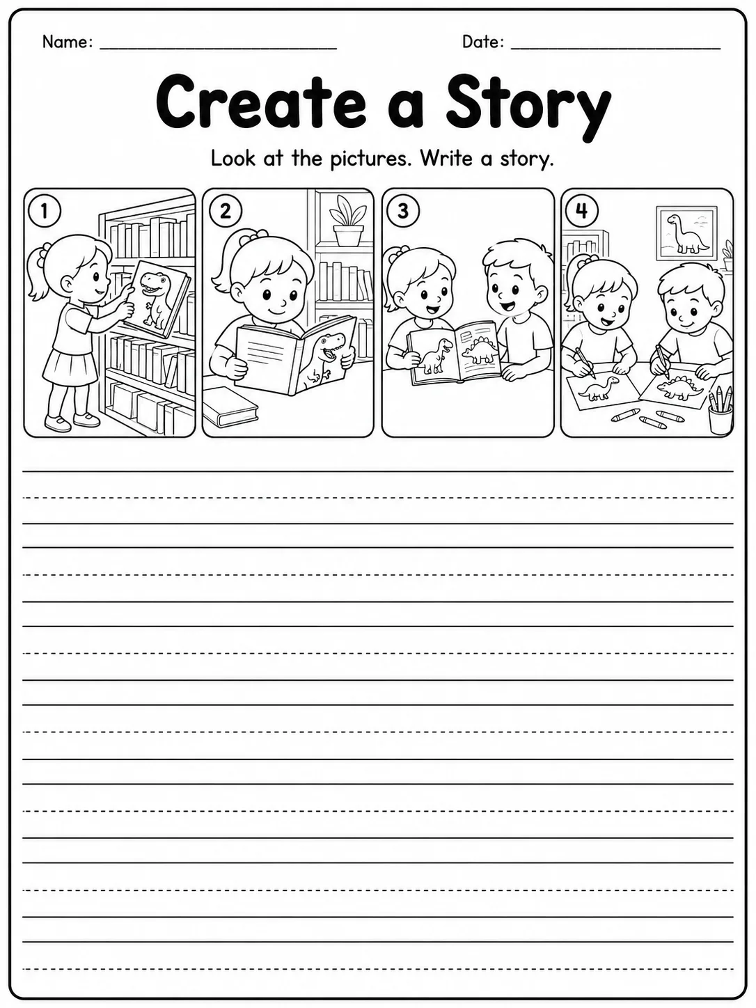 Create a Story Worksheet Pack - Set 2 page 8 printable worksheet preview