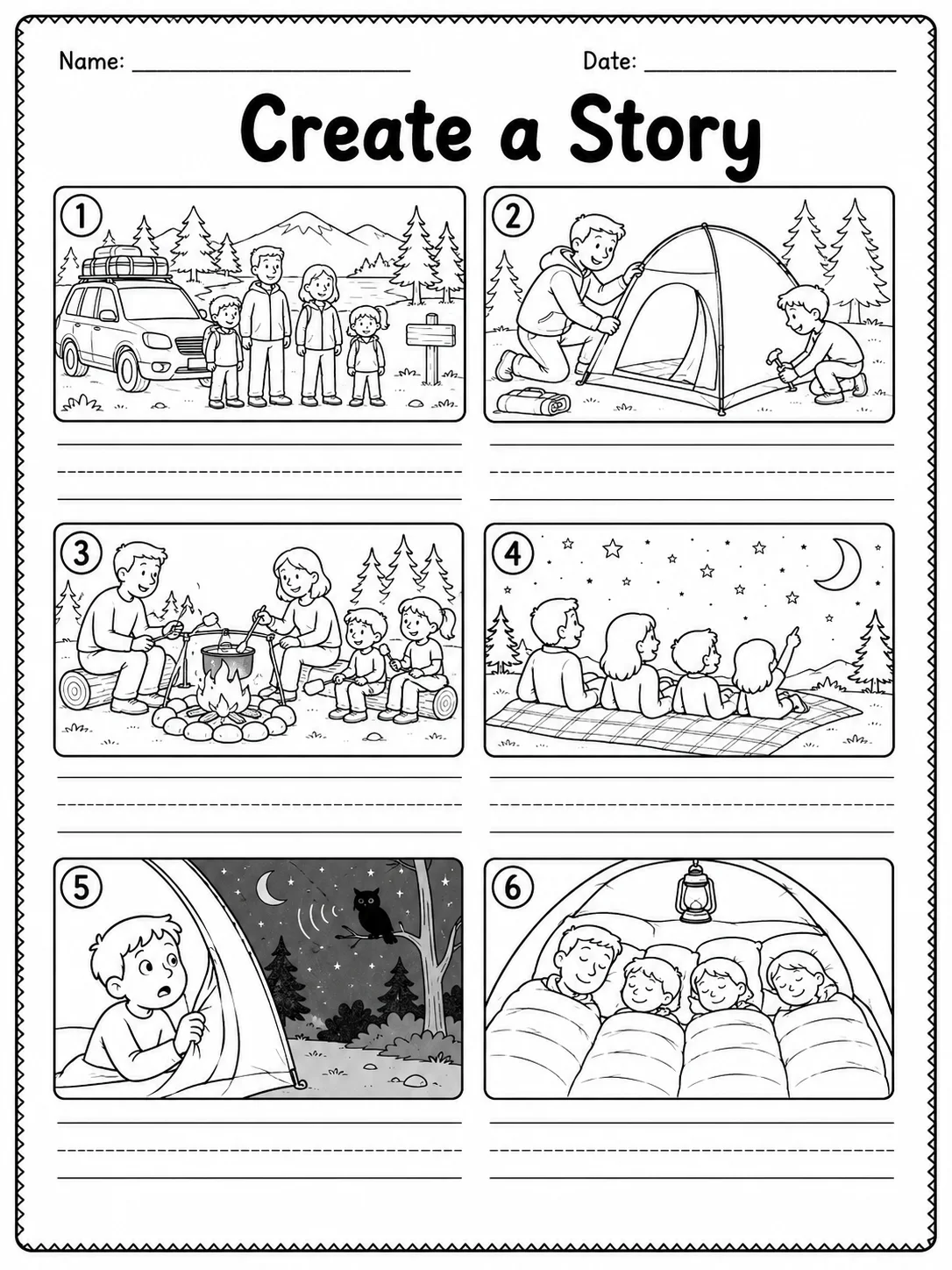 Create a Story Worksheet Pack - Set 3 page 3 printable worksheet preview