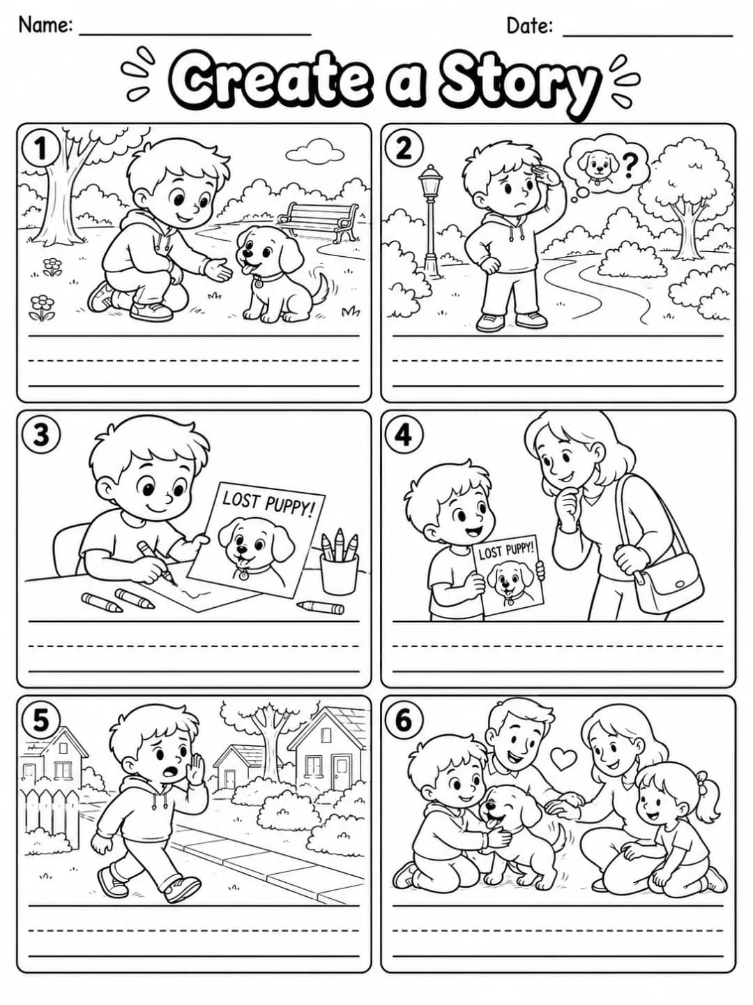 Create a Story Worksheet Pack - Set 4 10 printable pages preview from KiwiBee