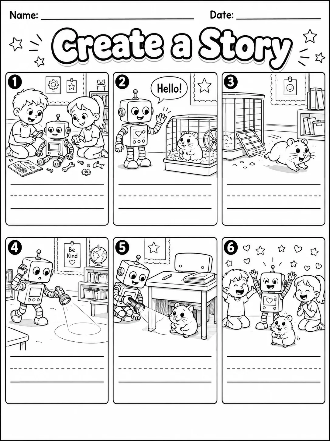 Create a Story Worksheet Pack - Set 6 page 7 printable worksheet preview