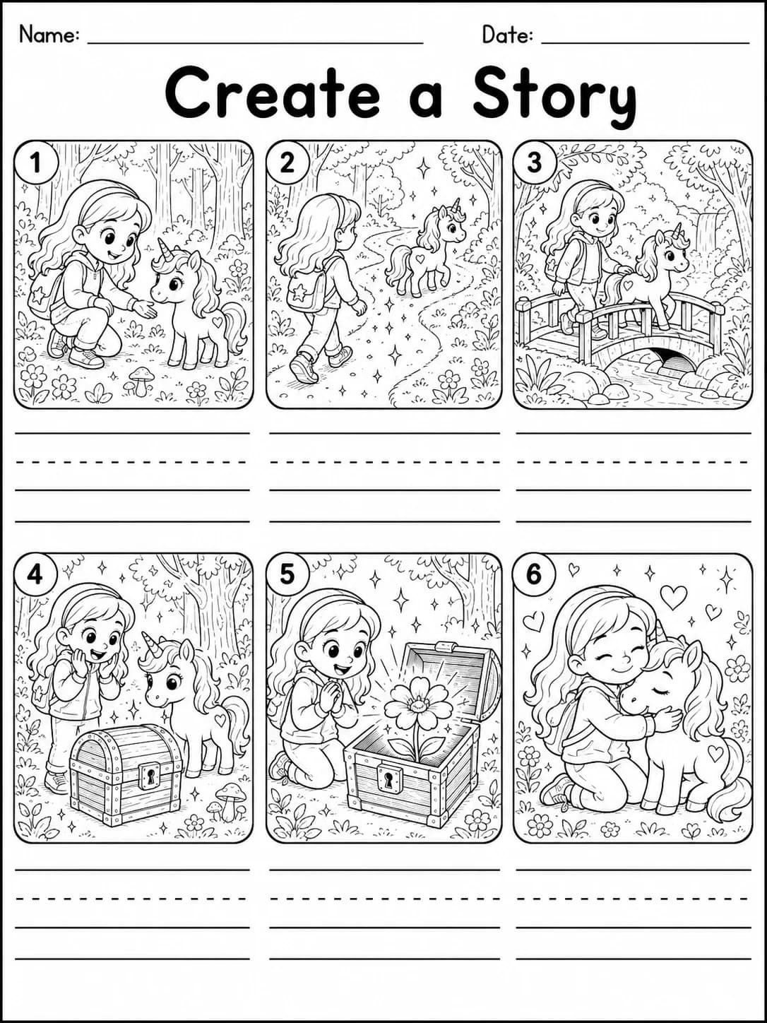 Create a Story Worksheet Pack - Set 6 page 8 printable worksheet preview