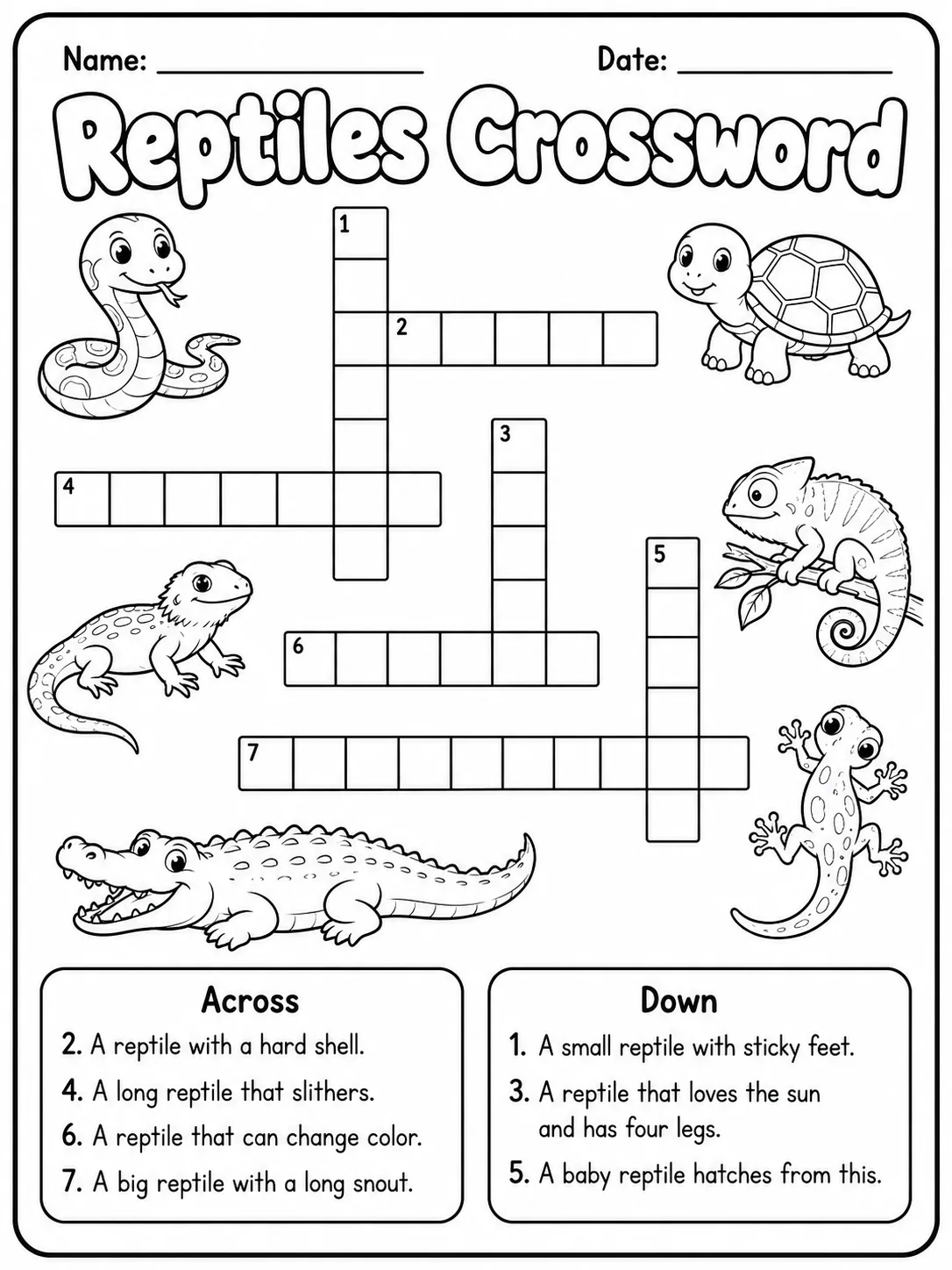 Dinosaurs Crossword Worksheet Pack page 2 printable worksheet preview