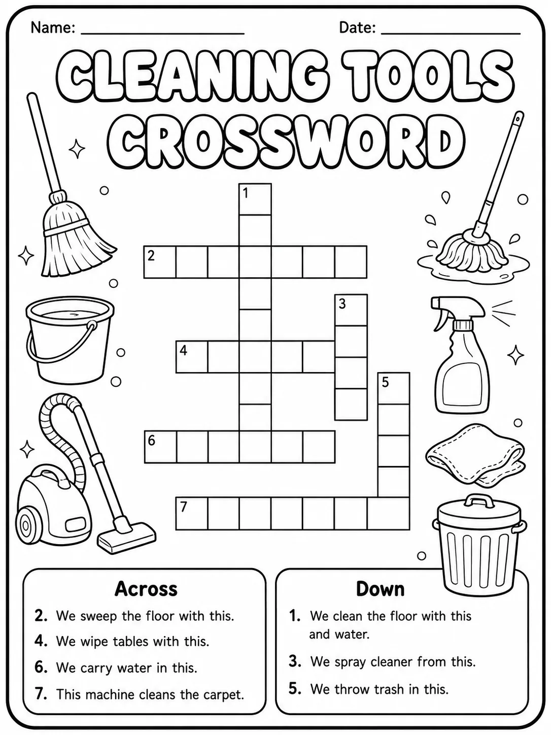 Dinosaurs Crossword Worksheet Pack page 8 printable worksheet preview