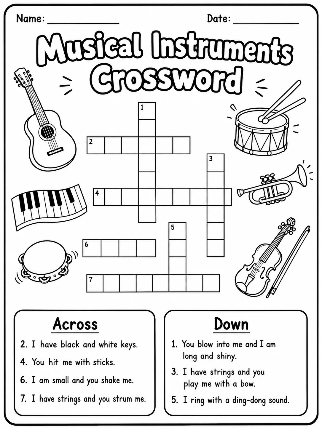 Family Members Crossword Worksheet Pack page 3 printable worksheet preview