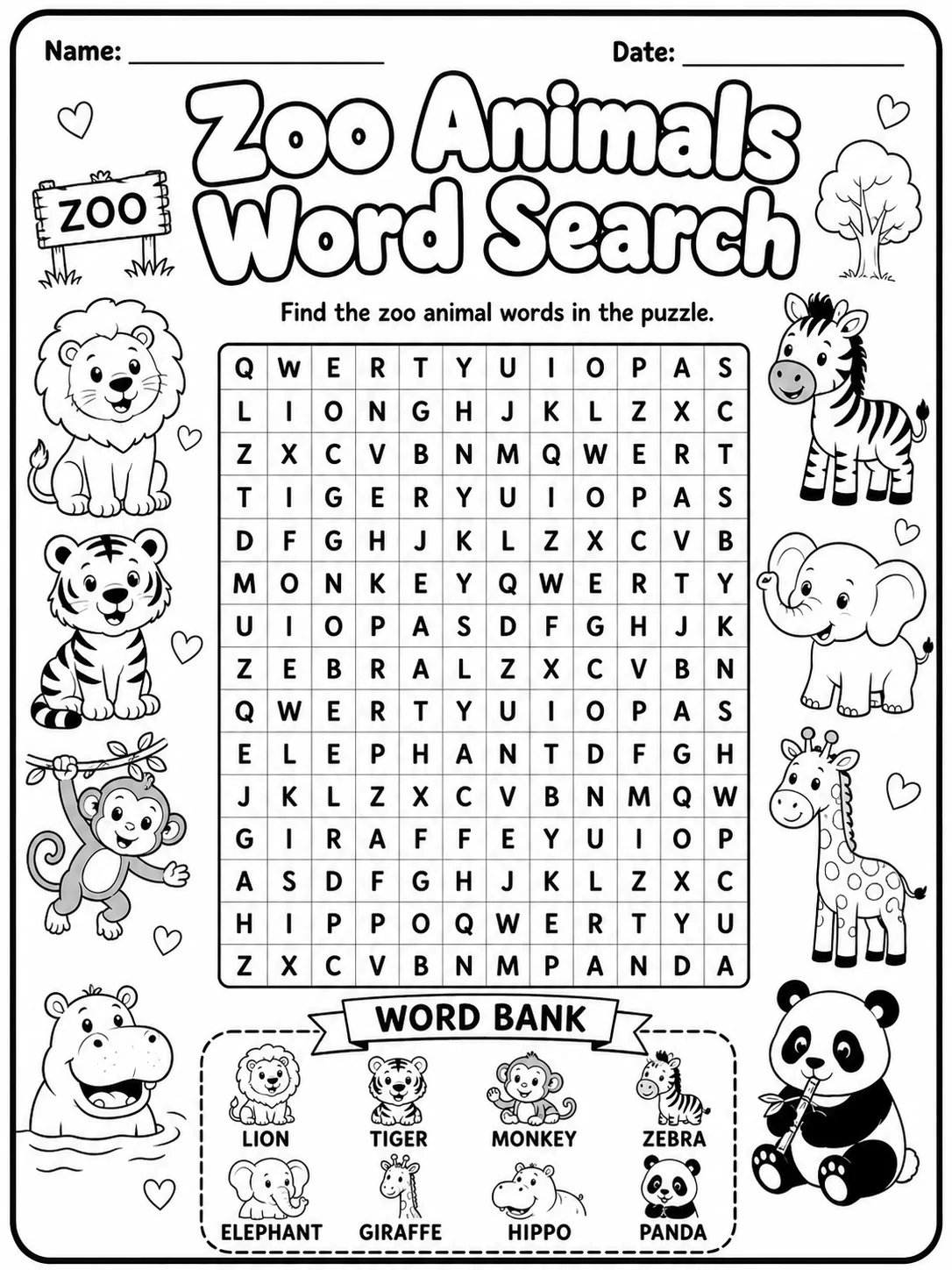 Family Members Word Search Worksheet Pack page 4 printable worksheet preview