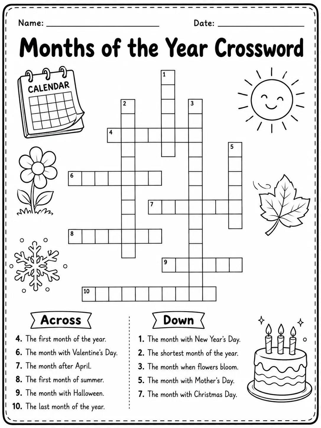 Farm Animals Crossword Worksheet Pack page 7 printable worksheet preview