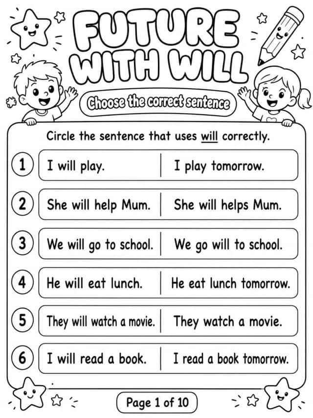 Future with Will Worksheet Pack
