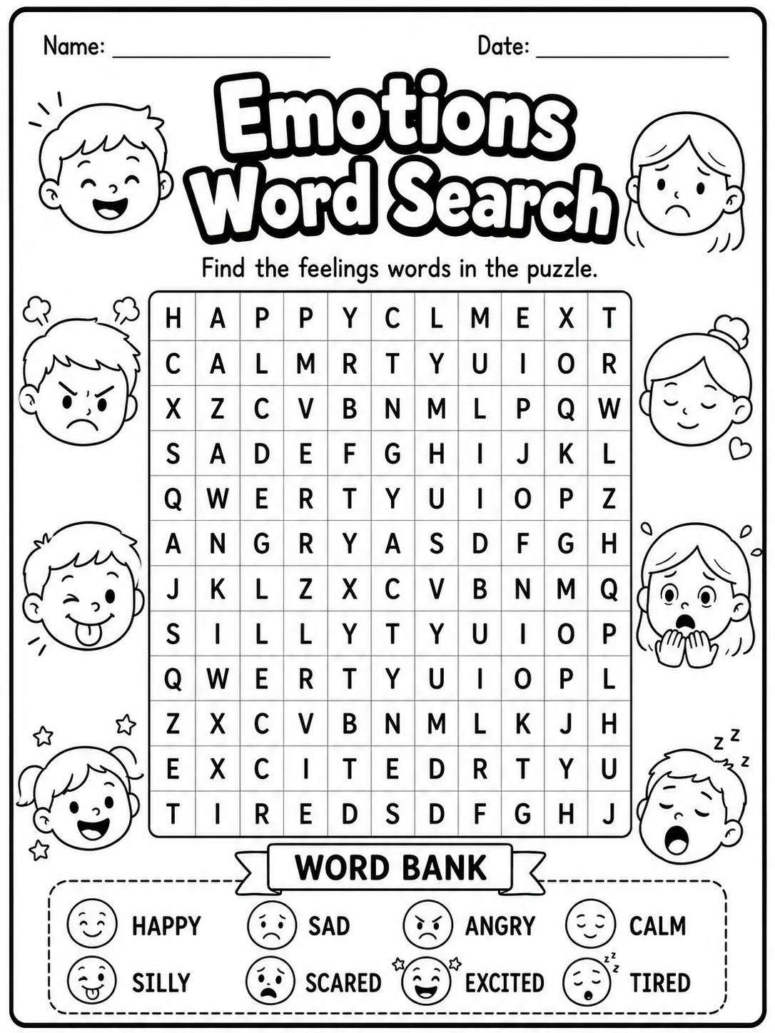 Insects: Word Search Worksheet Pack page 7 printable worksheet preview