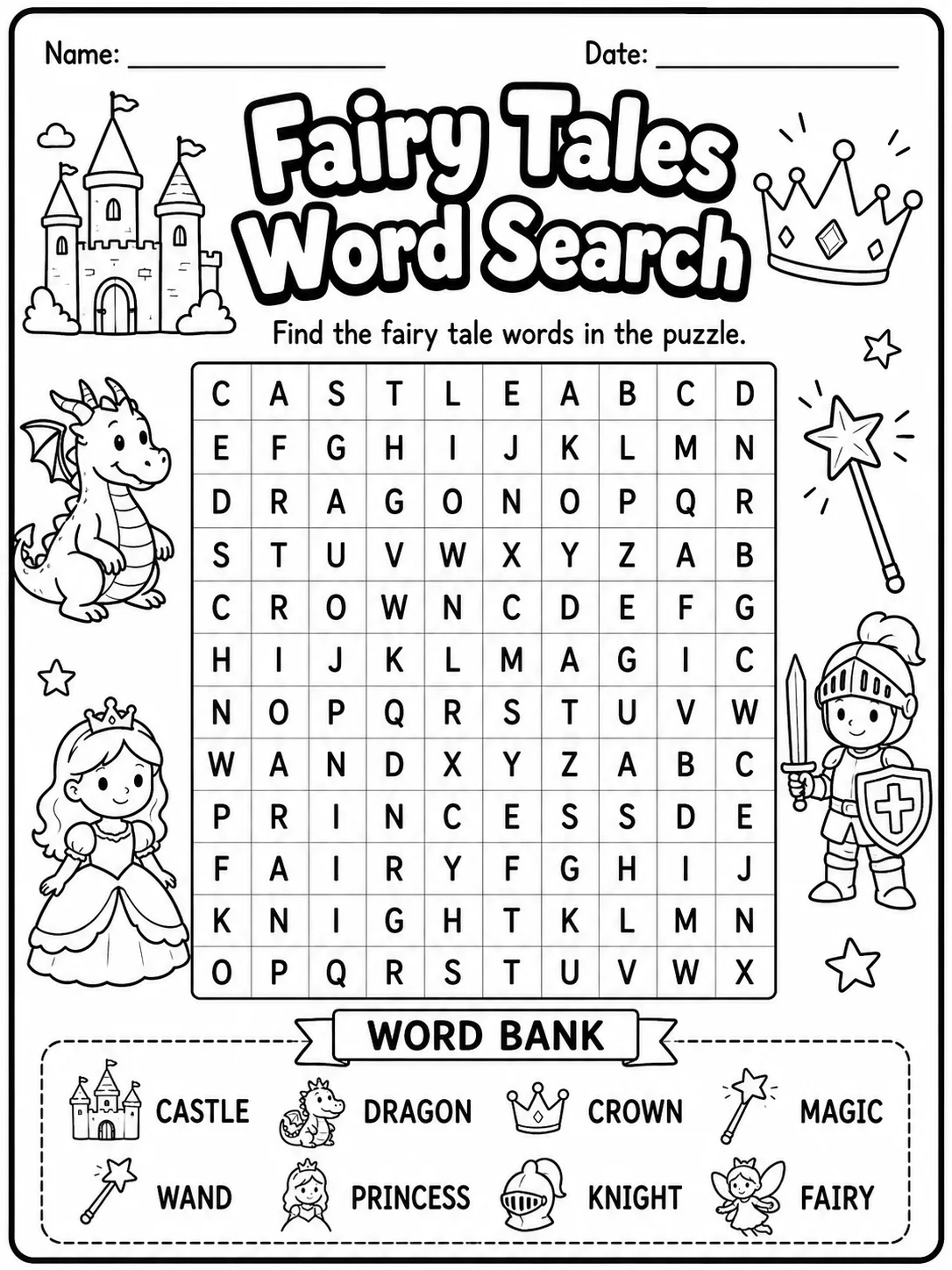 Insects: Word Search Worksheet Pack page 9 printable worksheet preview