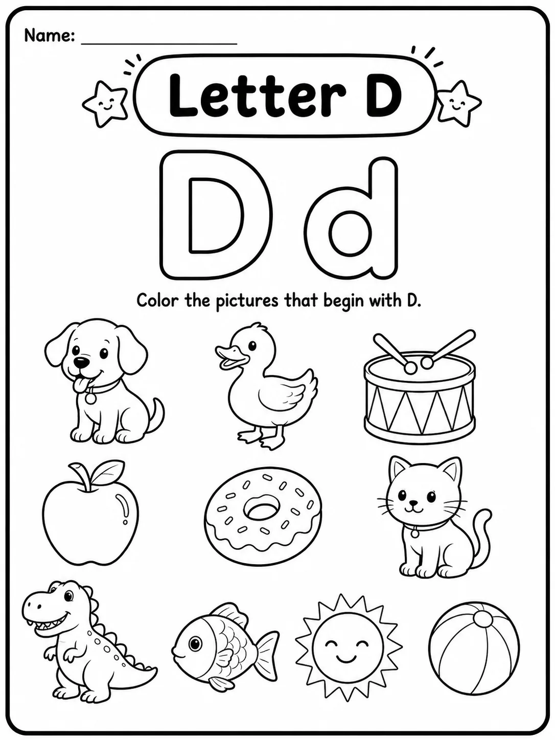 Letter A Worksheet Pack page 4 printable worksheet preview