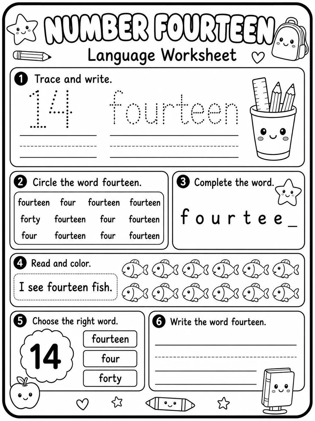 Number Eleven Worksheet Pack page 4 printable worksheet preview