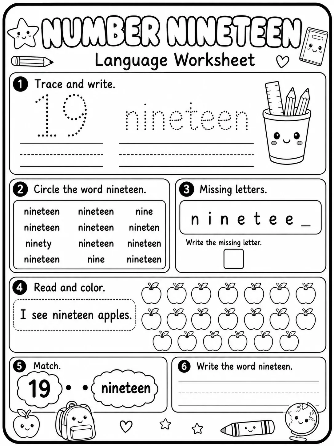 Number Eleven Worksheet Pack page 9 printable worksheet preview