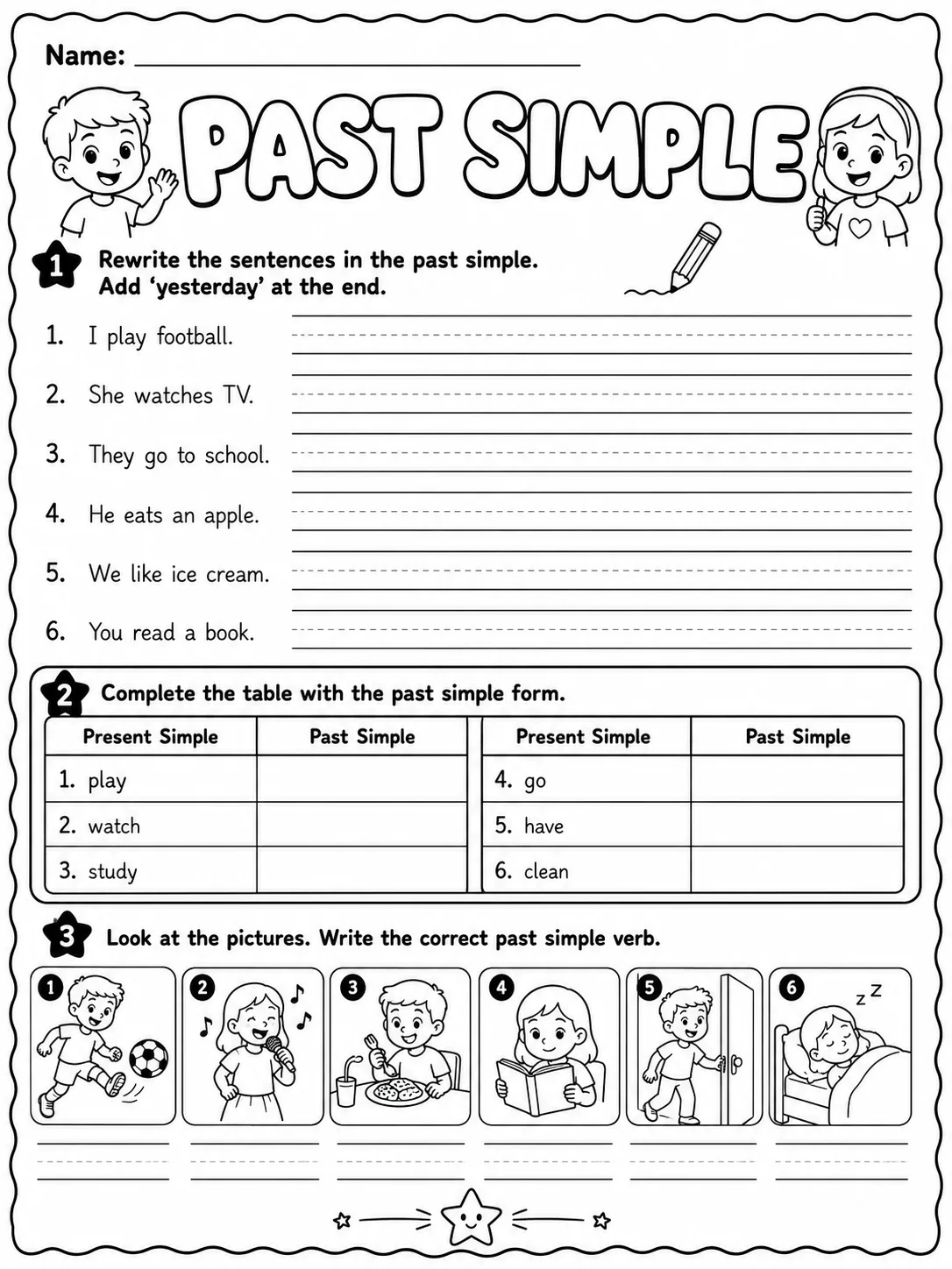 Past Simple Worksheet Pack - Set 2 page 5 printable worksheet preview