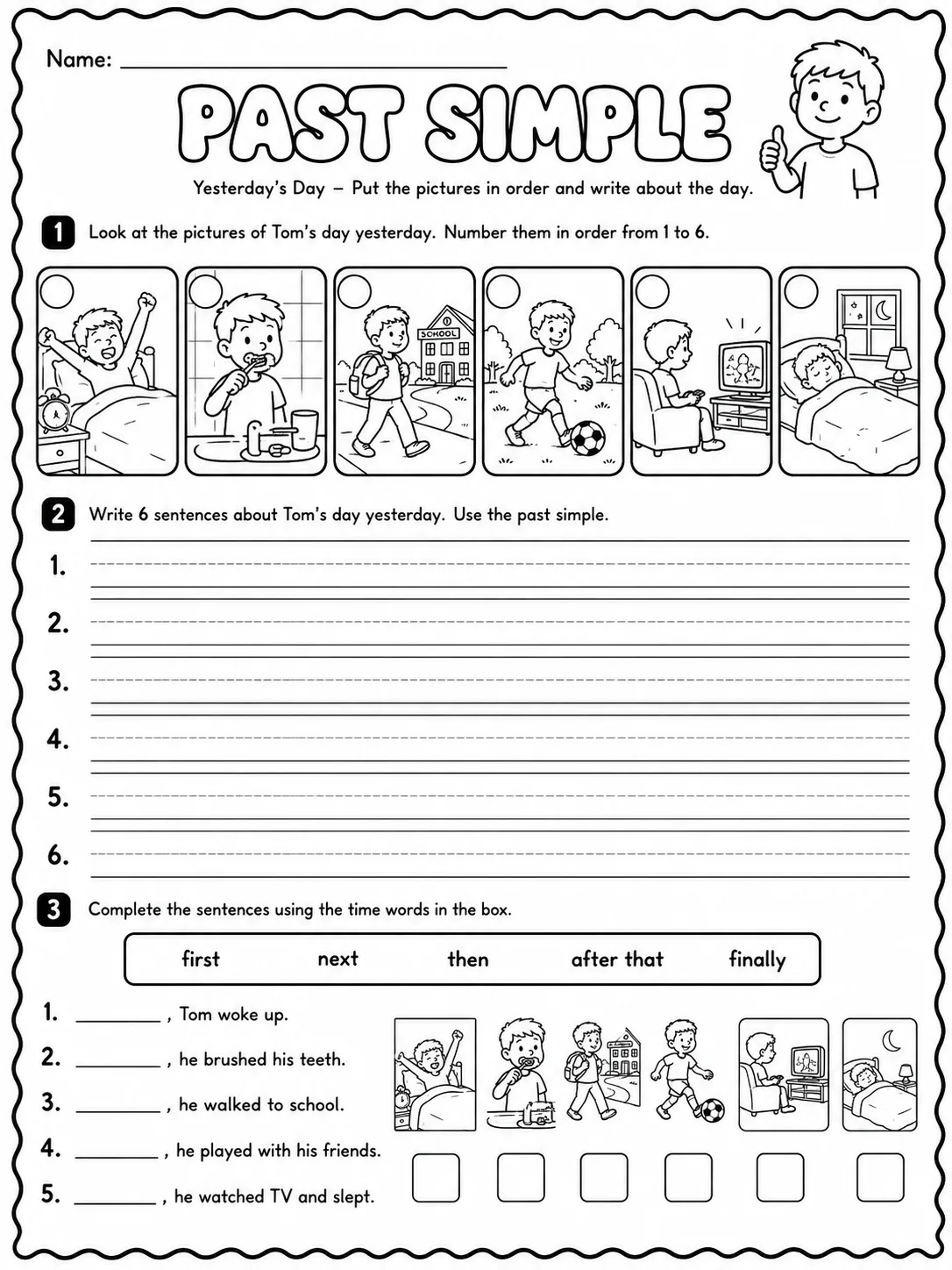 Past Simple Worksheet Pack - Set 2 page 7 printable worksheet preview