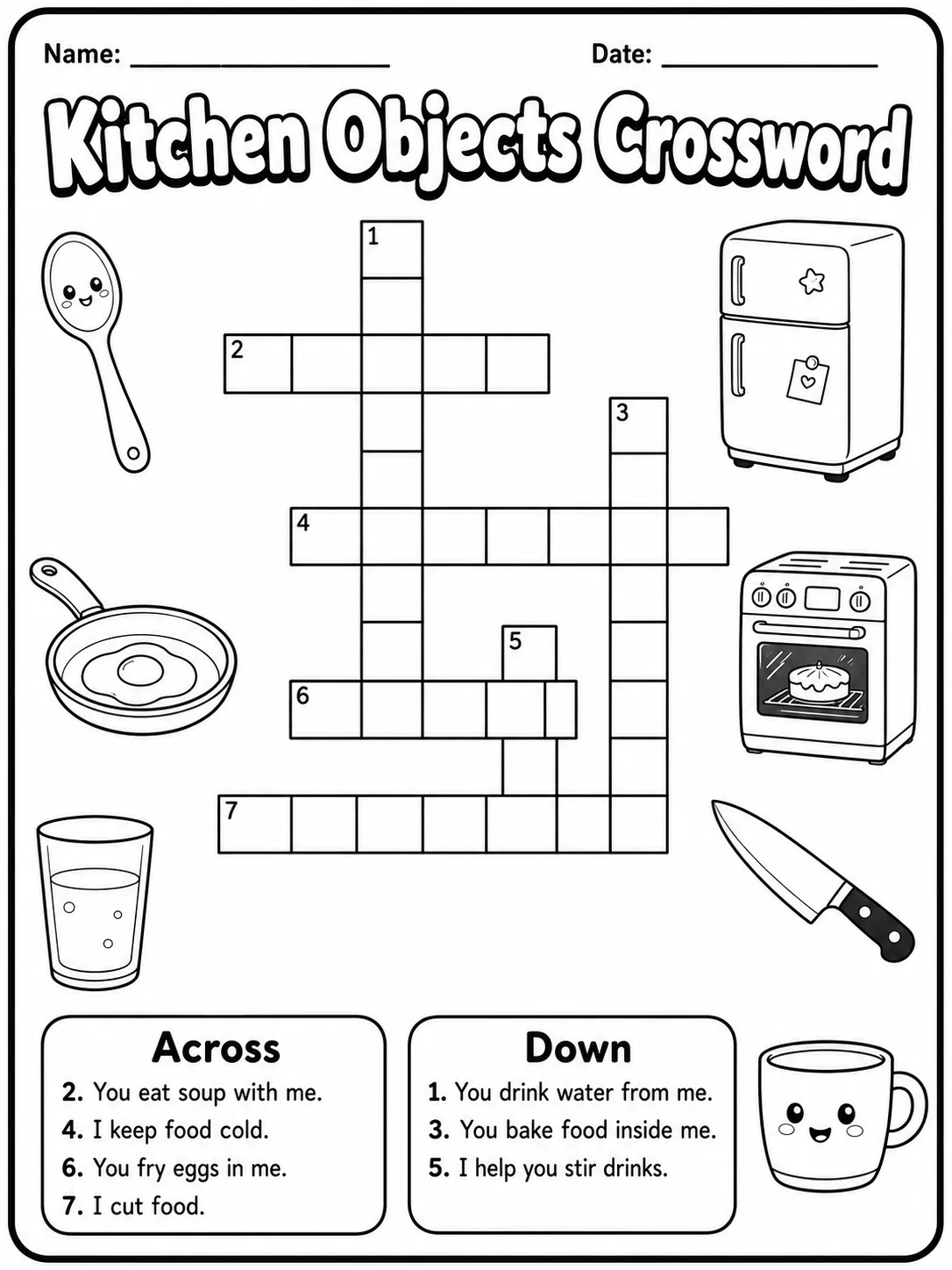 Pets Crossword Worksheet Pack page 3 printable worksheet preview