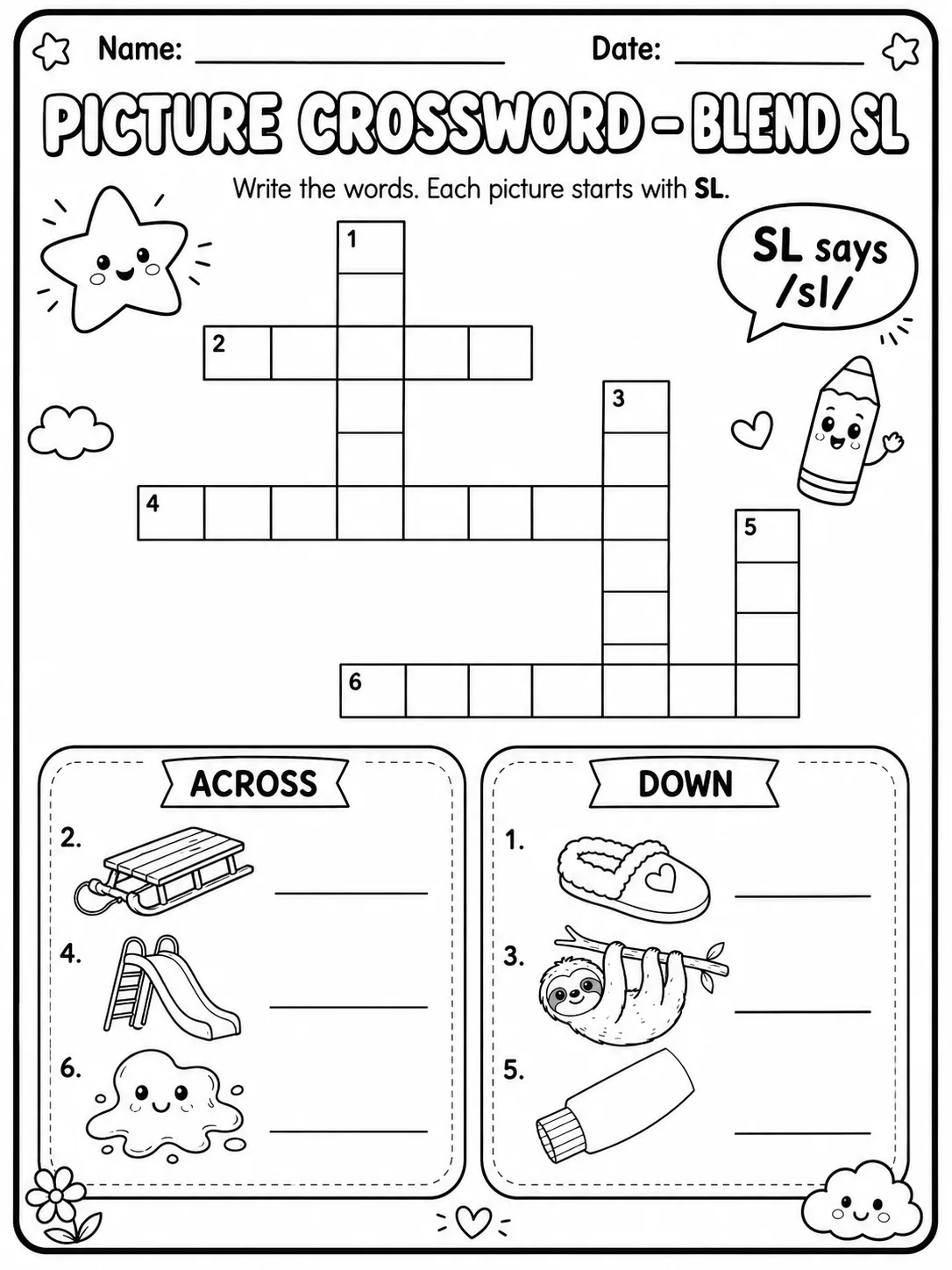 Picture Crossword - Letter U Worksheet Pack page 9 printable worksheet preview