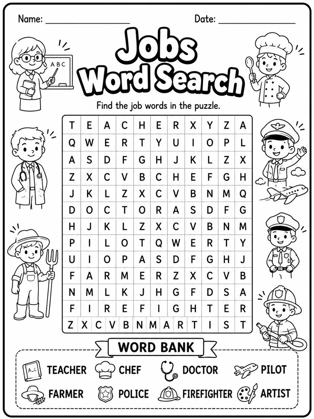 Picture Crossword - Letter U Worksheet Pack page 10 printable worksheet preview