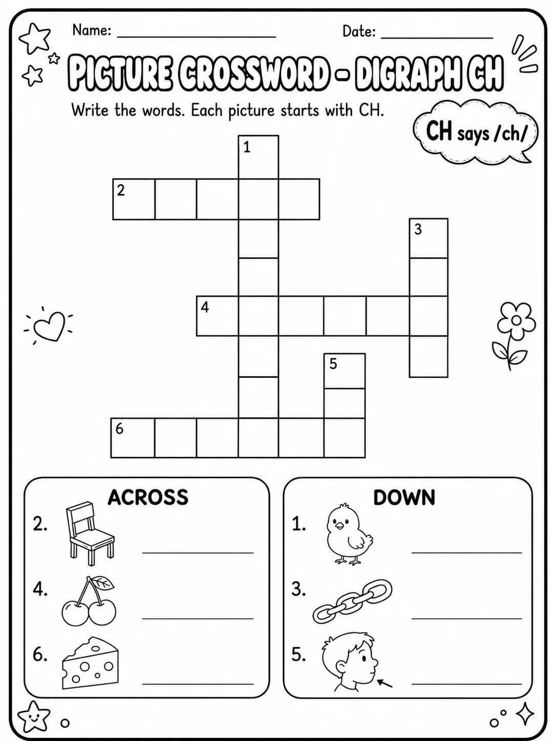 Picture Crossword Letter R Worksheet Pack page 7 printable worksheet preview