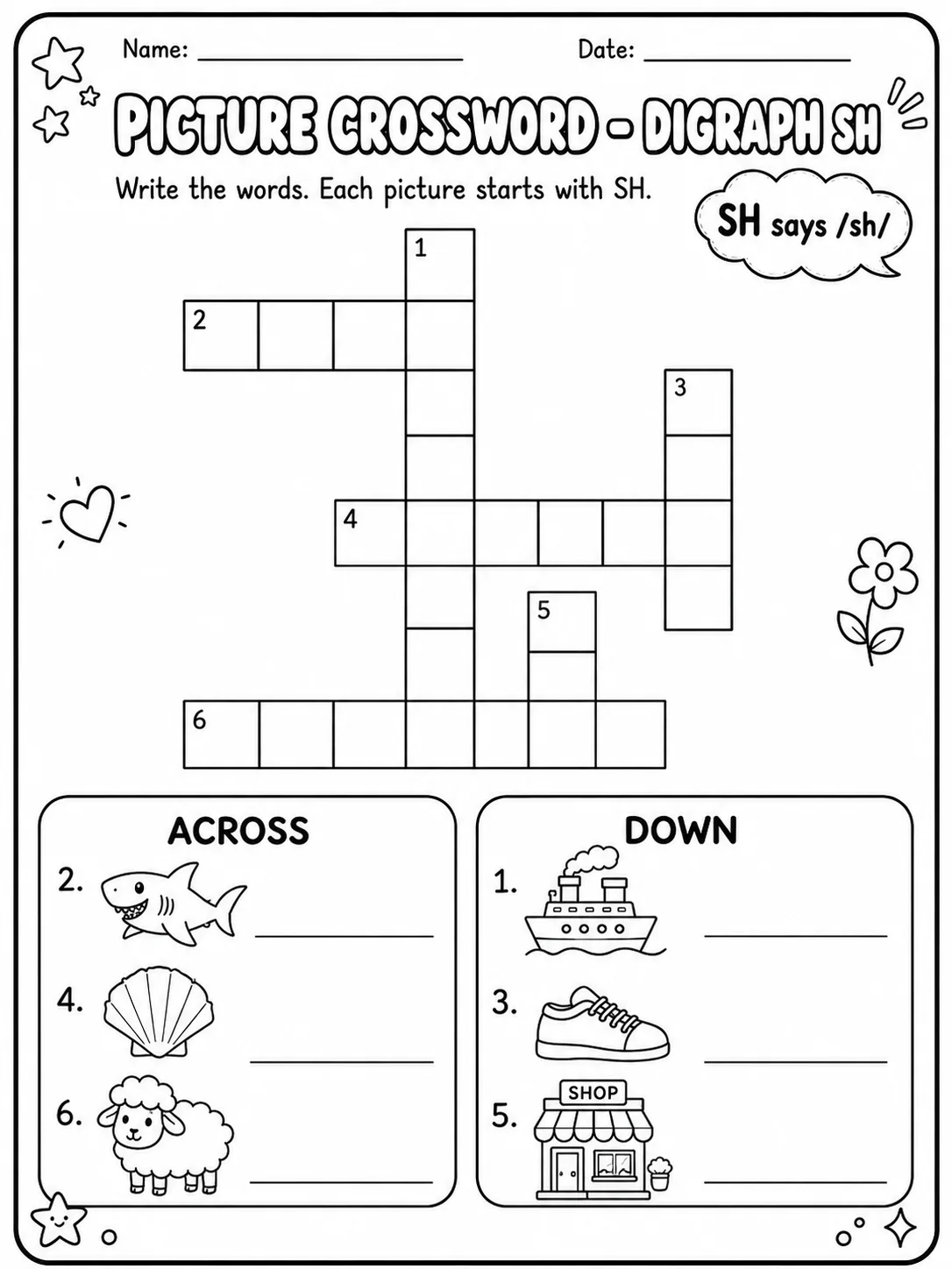 Picture Crossword Letter R Worksheet Pack page 8 printable worksheet preview