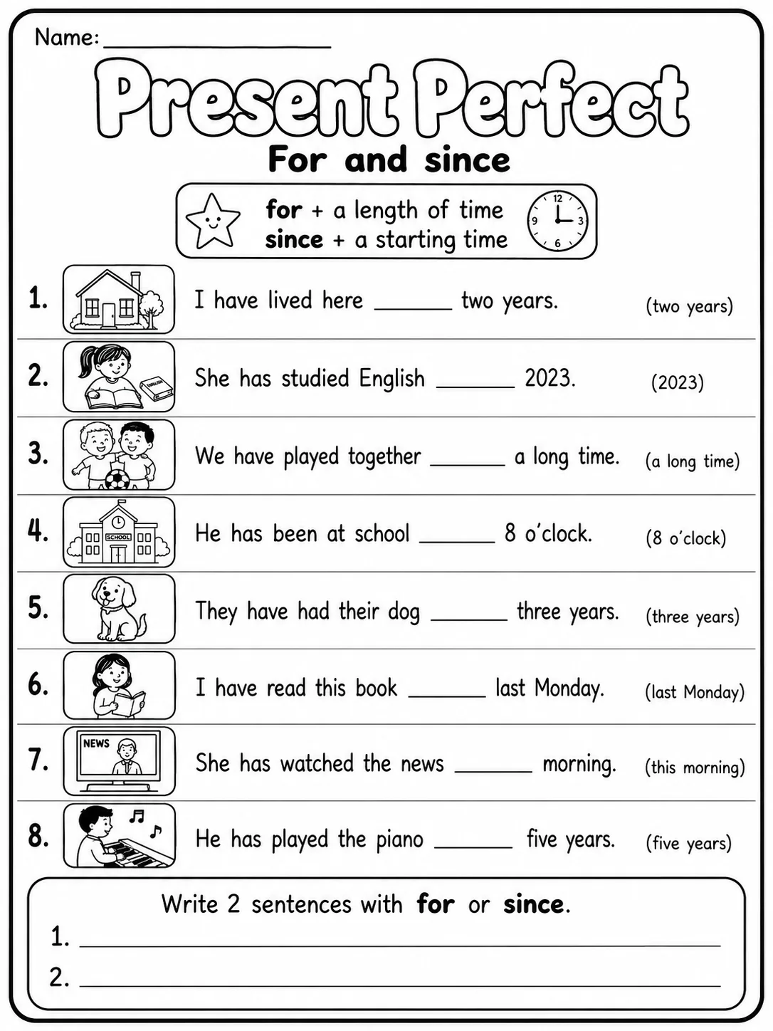 Present Perfect Worksheet Pack page 8 printable worksheet preview